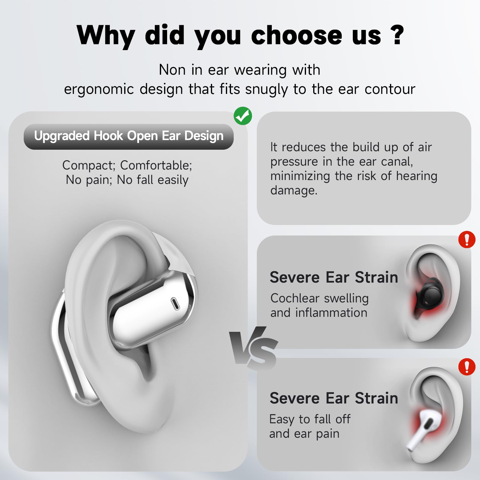 Foto 3 pulgar | Auriculares Bluetooth 5.4 Euqq Open Ear Inalámbricos 50 Horas De Reproducción - Venta Internacional.