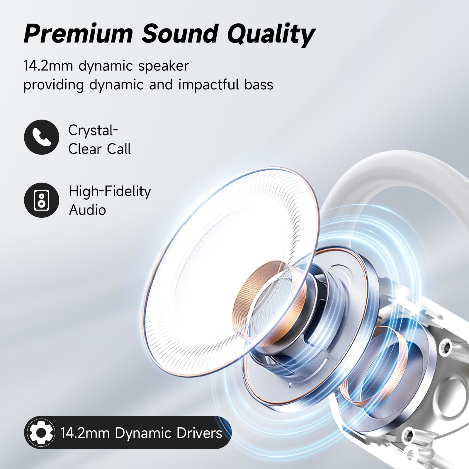 Foto 4 pulgar | Auriculares Bluetooth 5.4 Euqq Open Ear Inalámbricos 50 Horas De Reproducción - Venta Internacional.