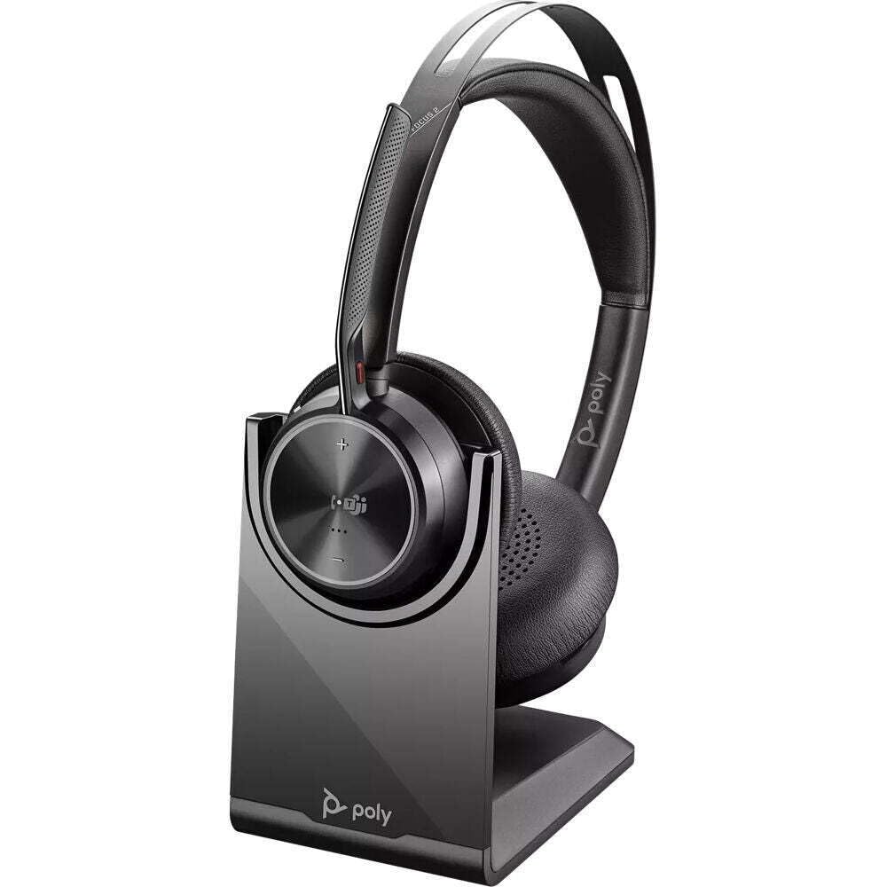Foto 2 pulgar | Auriculares Bluetooth Poly Voyager Focus 2 Uc con Soporte Negro - Venta Internacional