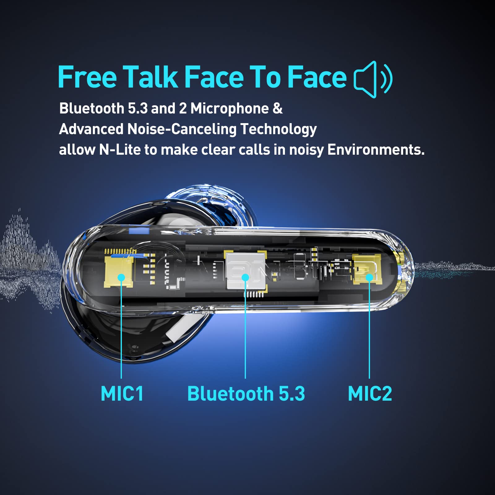 Foto 3 | Auriculares Inalámbricos Monster N-lite Clear Talk Bluetooth 5.3 - Venta Internacional.