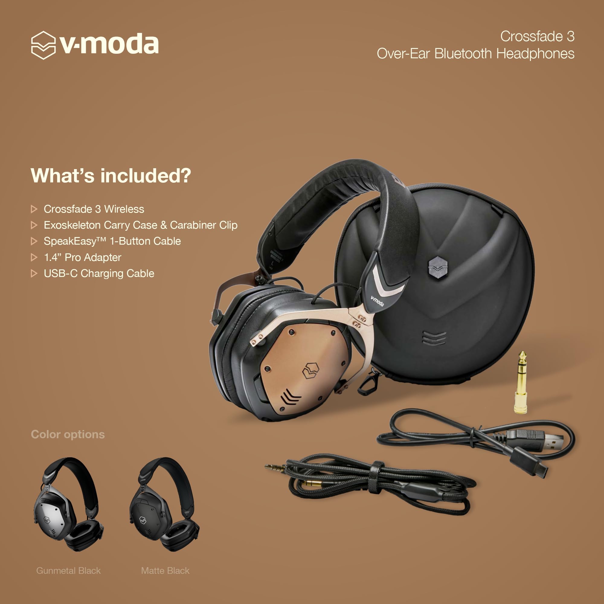 Foto 7 pulgar | Auriculares Inalámbricos V-moda Crossfade 3 Bronze Black - Venta Internacional.