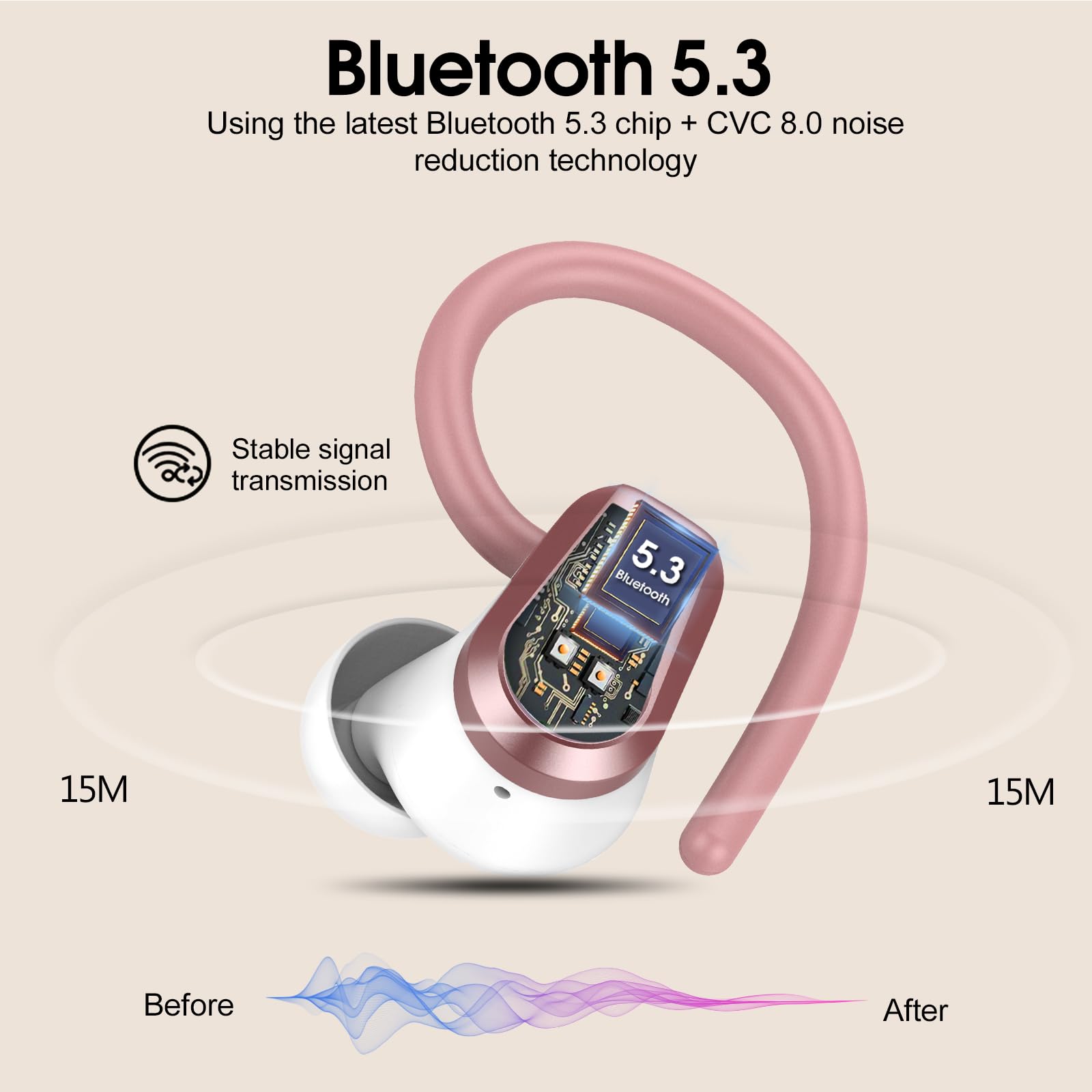 Foto 3 pulgar | Auriculares Inalámbricos Poounur H9 Bluetooth 5.3 50h Playtime Ip7 - Venta Internacional.