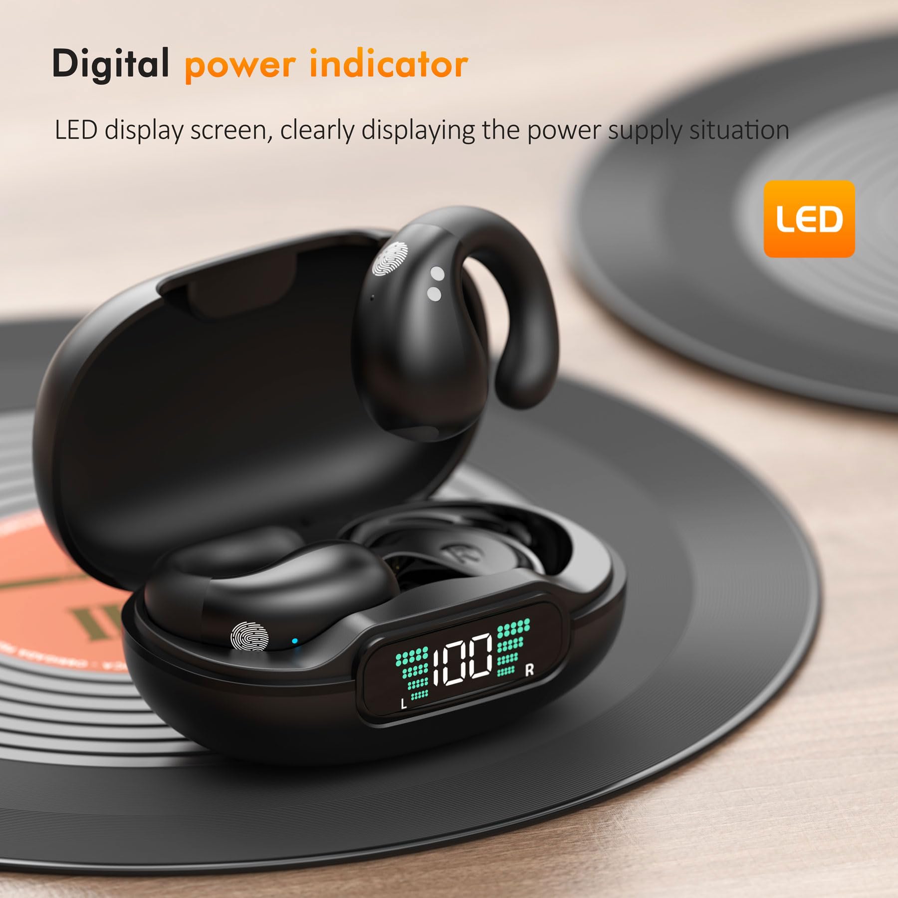 Foto 4 pulgar | Auriculares Con Clip Abierto Euqq Inalámbricos Bluetooth 5.3 Negros - Venta Internacional.