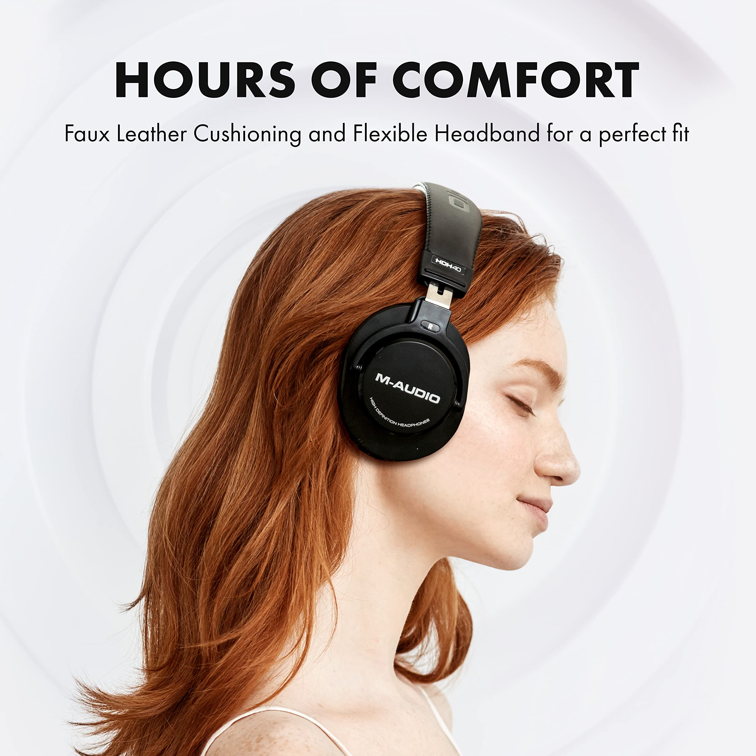 Foto 4 pulgar | Auriculares M-audio Hdh40 Over Ear Studio Con Parte Trasera Cerrada, Color Negro - Venta Internacional.