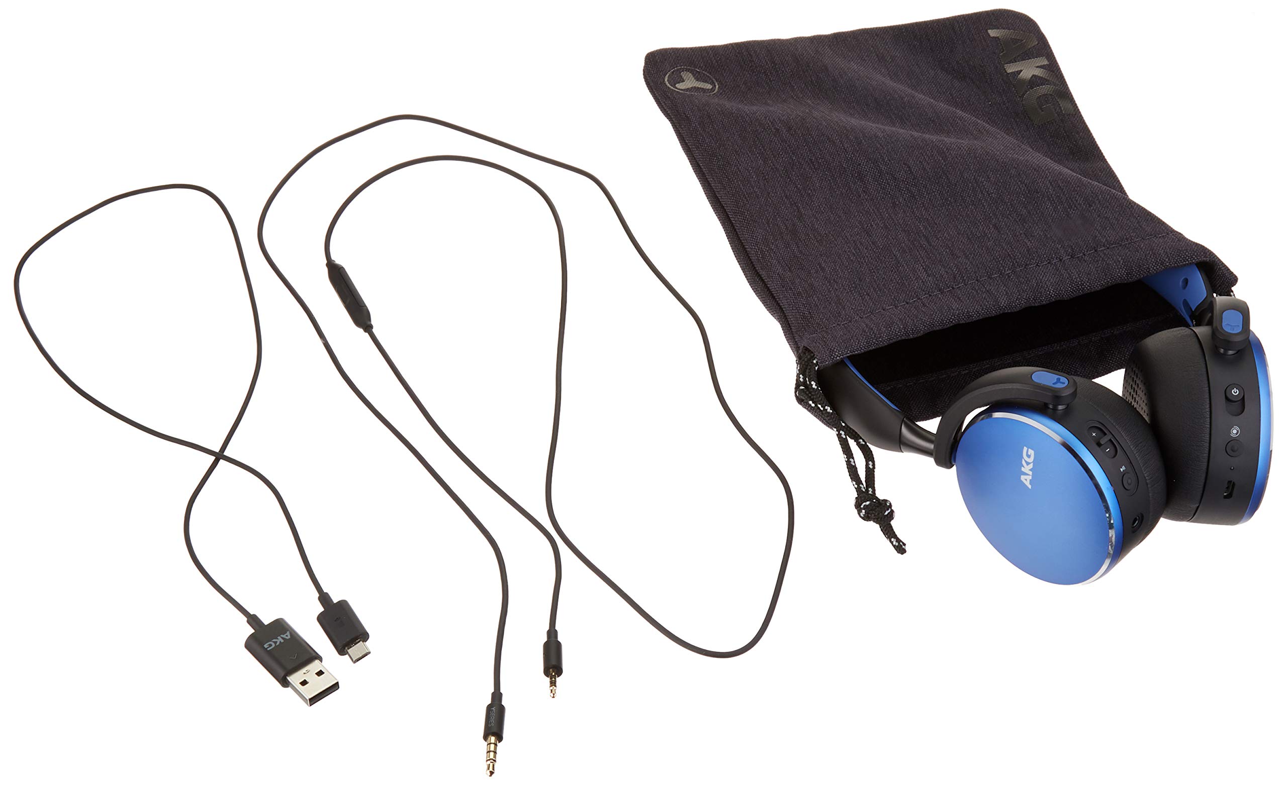Foto 5 pulgar | Auriculares Supraaurales Samsung Akg Y500, Plegables, Inalámbricos, Azules - Venta Internacional.