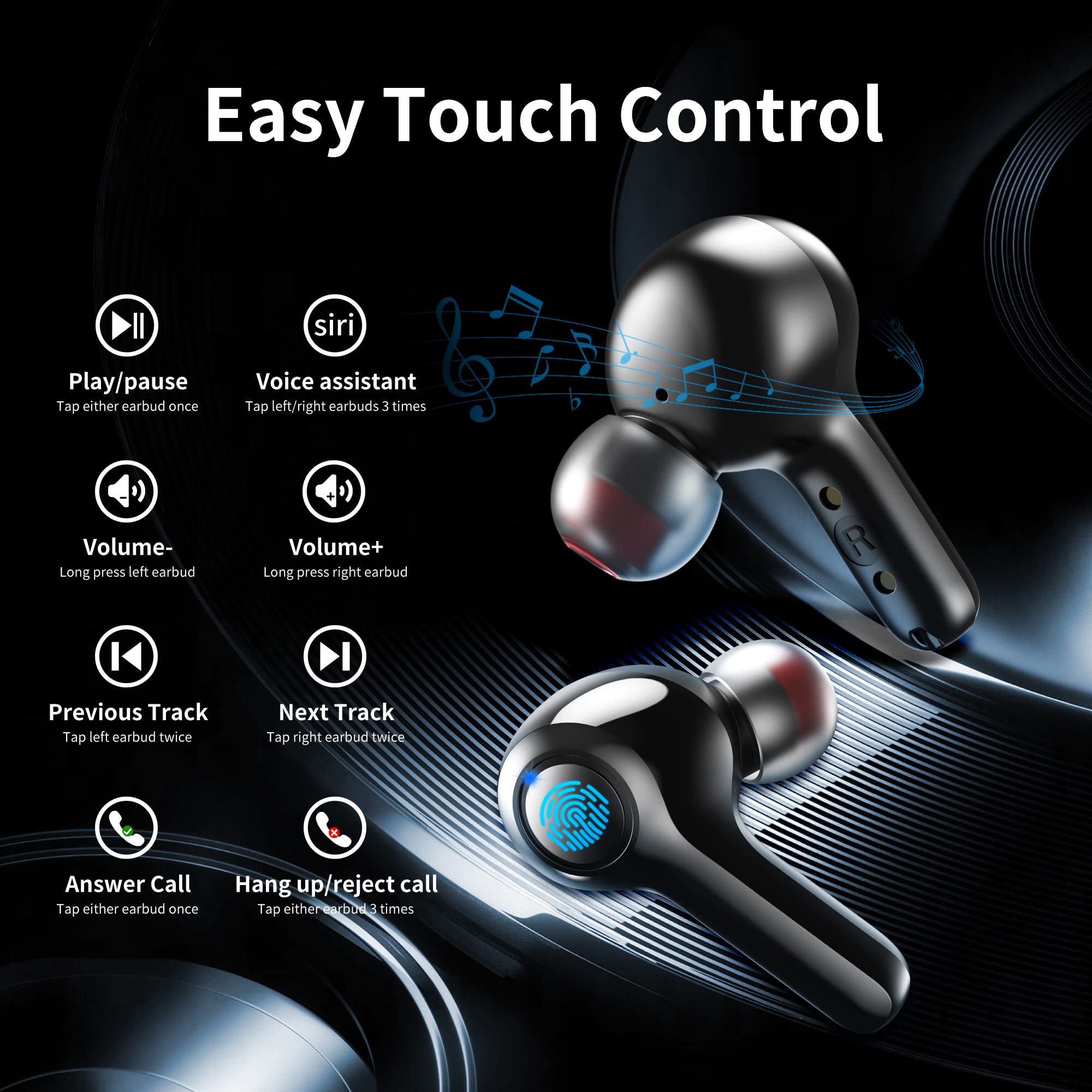 Foto 6 pulgar | Auriculares True Wireless Lanteso Tws Bluetooth 5.0 Con Micrófono - Venta Internacional.