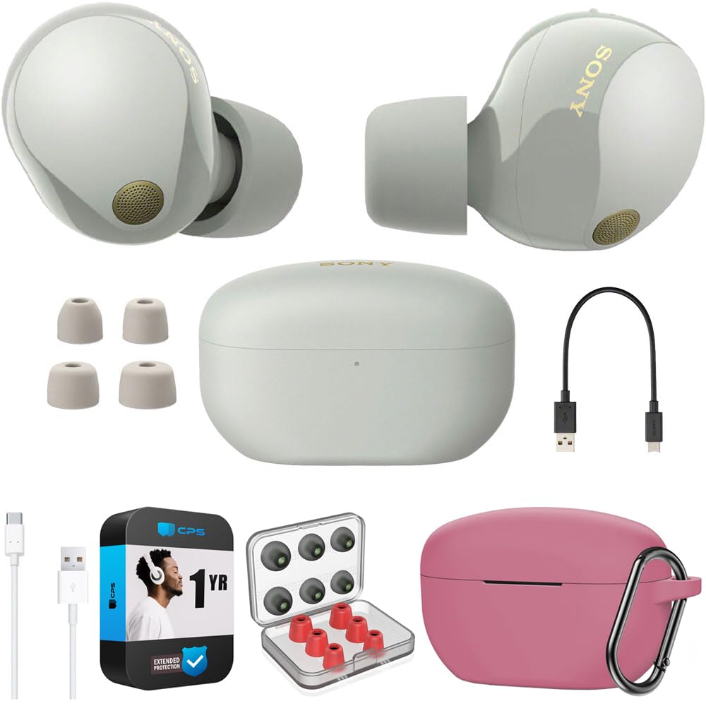 Foto 2 pulgar | Auriculares Truly Wireless Sony Wf-1000xm5 Con Funda Rosa Y Plata - Venta Internacional.