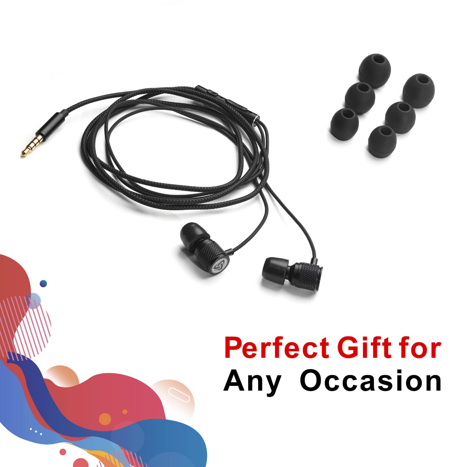 Foto 7 | Auriculares Intraurales Ludos Ultra Con Cable Y Micrófono, Color Negro - Venta Internacional.