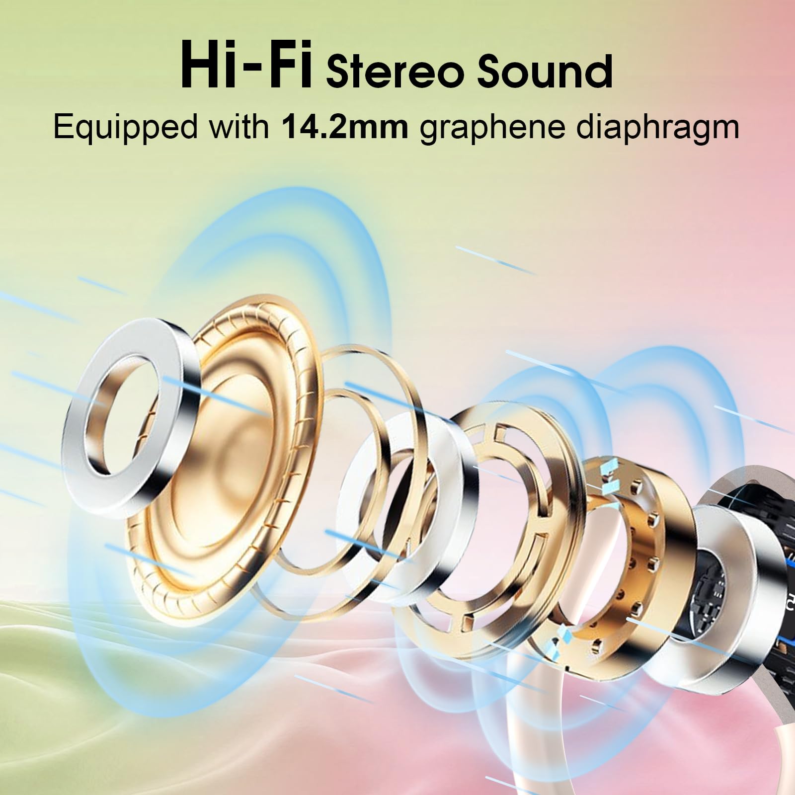 Foto 4 pulgar | Auriculares Inalámbricos Aptkdoe 75hrs Bluetooth 5.3 Headphone Sport - Venta Internacional.