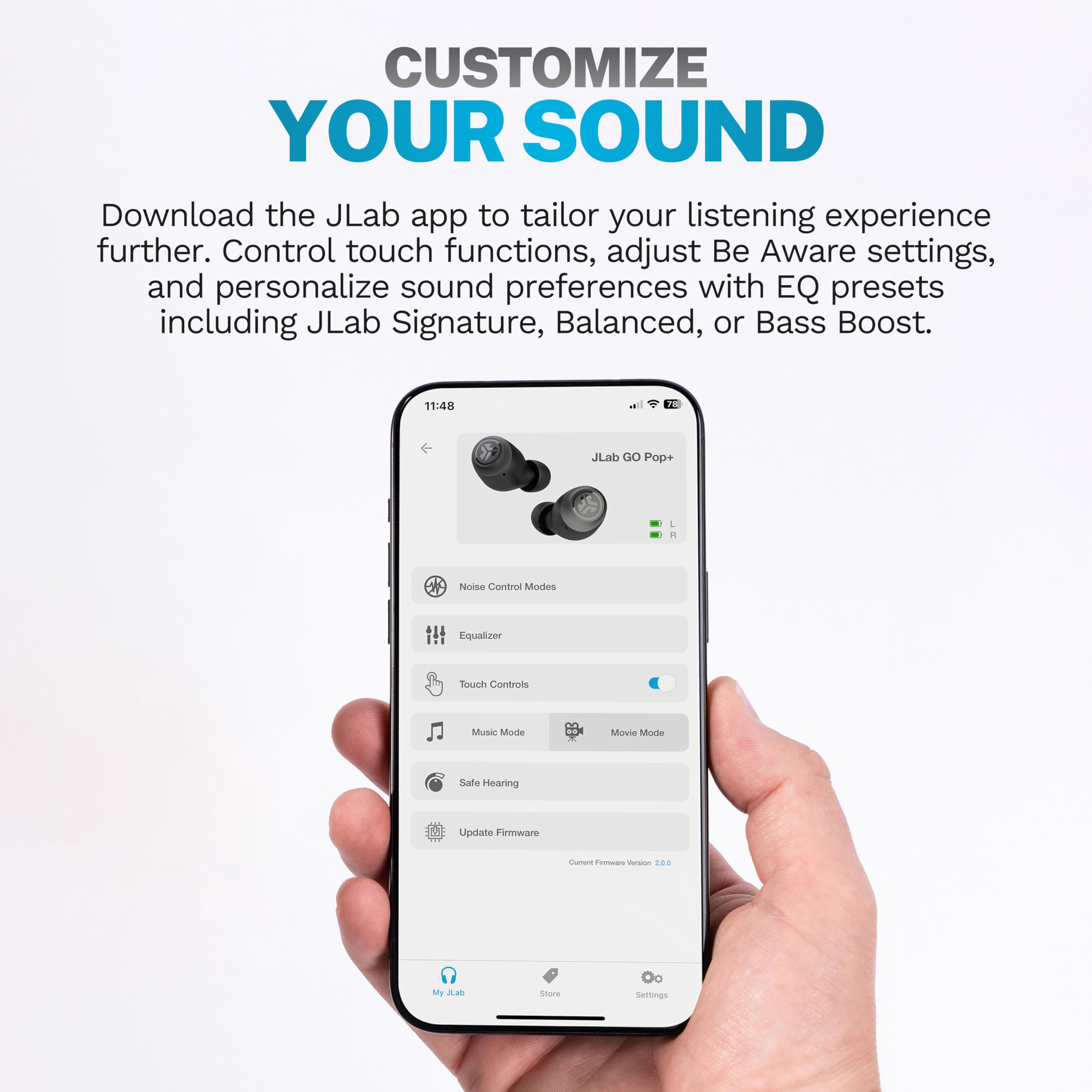 Foto 3 pulgar | Auriculares Bluetooth True Wireless Jlab Go Air Pop+ Negros - Venta Internacional.