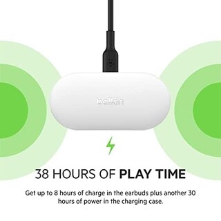 Foto 7 | Auriculares Inalámbricos Belkin Soundform Play Con Batería De 38 H, Color Blanco - Venta Internacional.