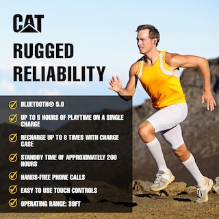 Foto 6 | Auriculares Inalámbricos CAT Bluetooth con Cancelación de Ruido Resistentes al Agua - Venta Internacional