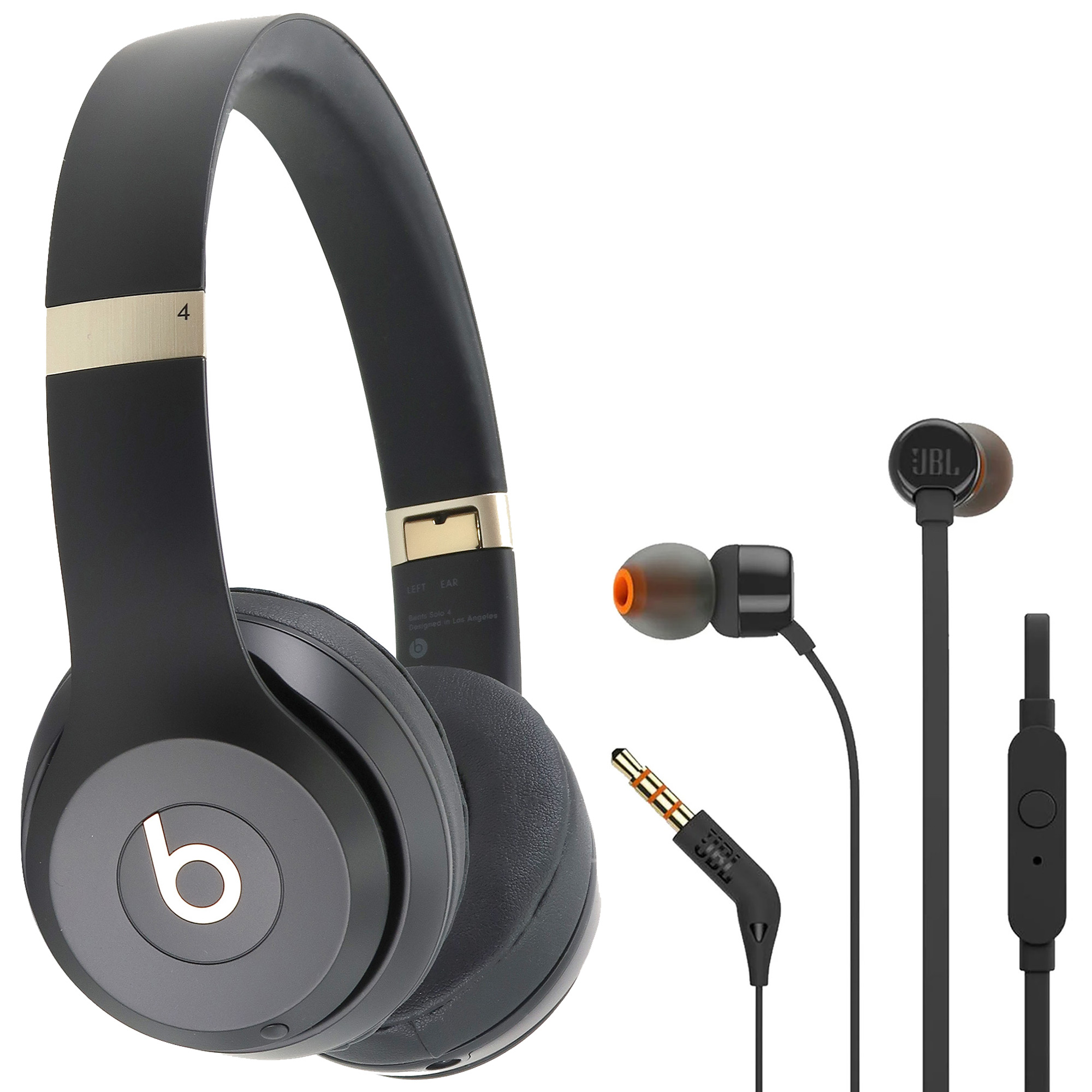 Foto 2 pulgar | Auriculares Supraaurales Inalámbricos Beats Solo 4 Negros Y Dorados - Venta Internacional.
