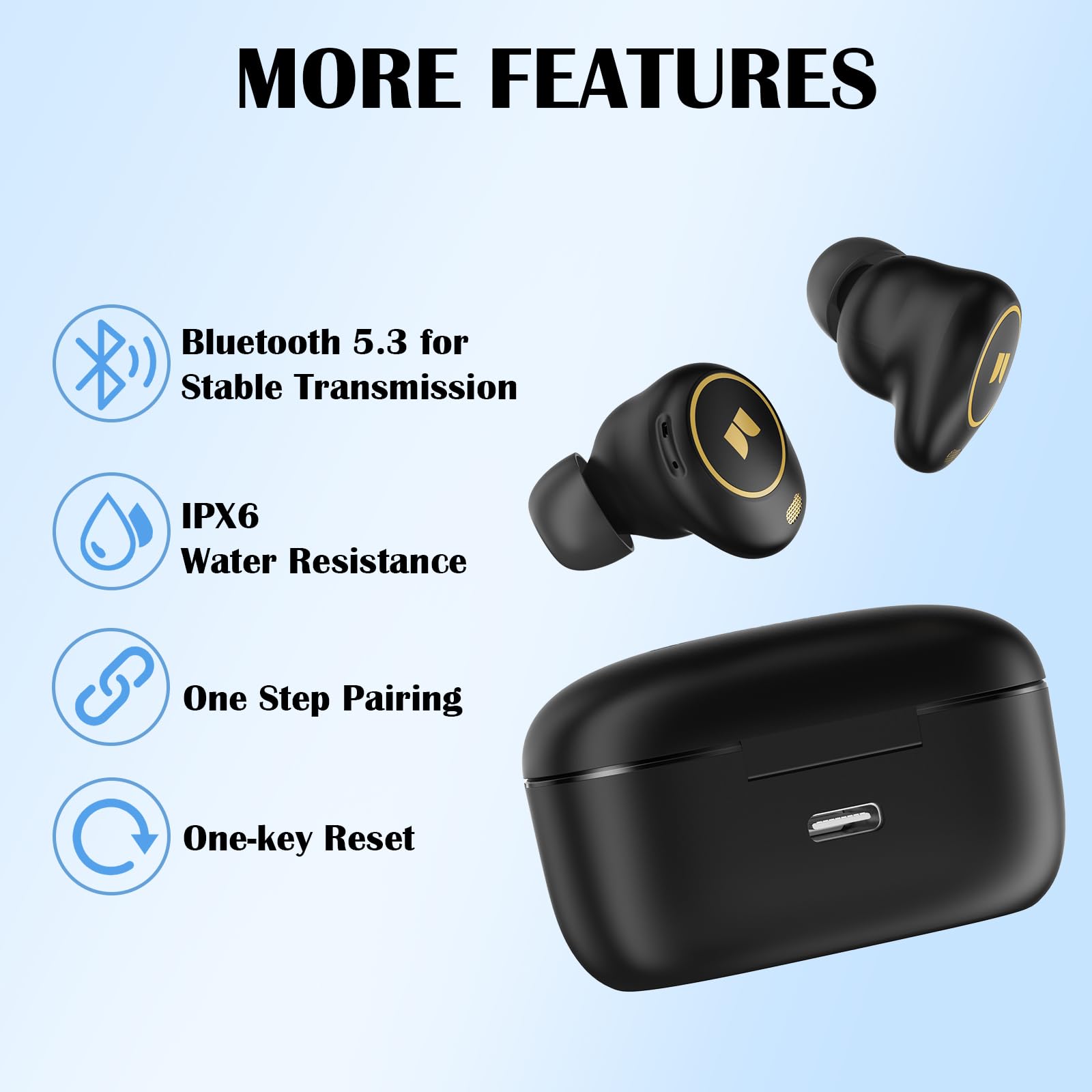 Foto 2 | Auriculares Inalámbricos Monster Achieve 300 Airlinks Bluetooth 5.3 - Venta Internacional.