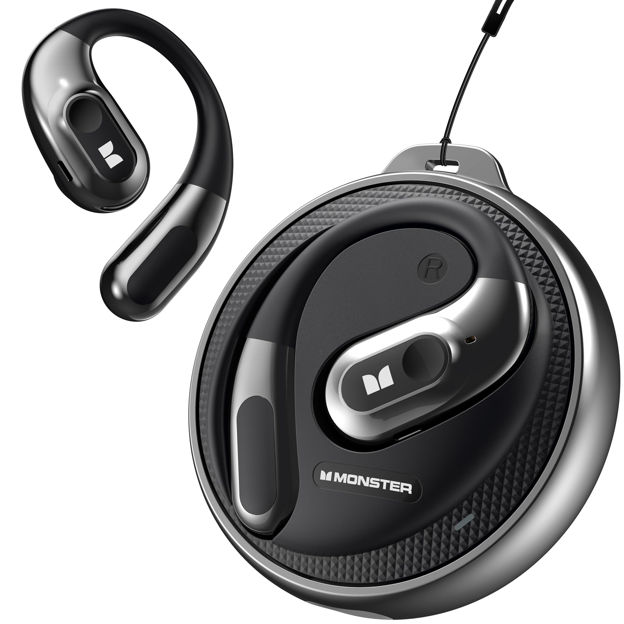 Auriculares Inalámbricos Monster Open Ear Buds Bluetooth 5.4 Negros - Venta Internacional.