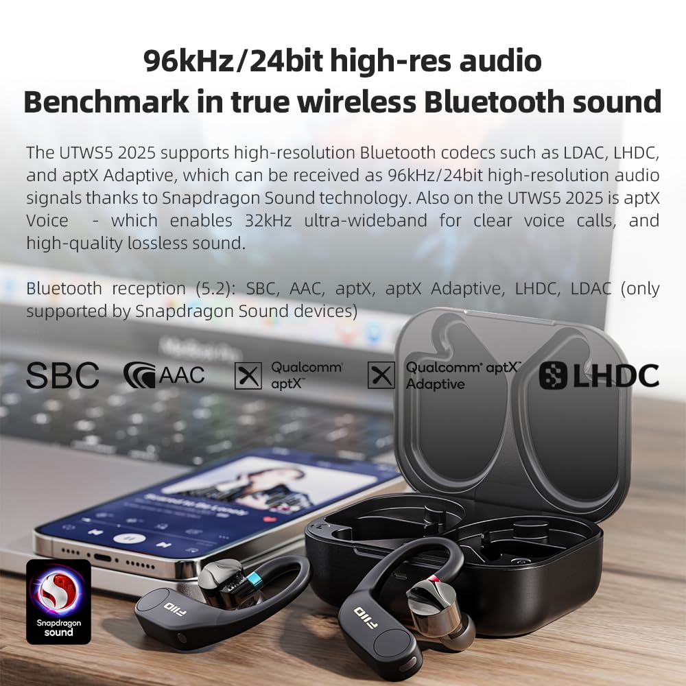 Foto 7 pulgar | Auriculares Bluetooth True Wireless Fiio Utws5 2025 Con Gancho - Venta Internacional.