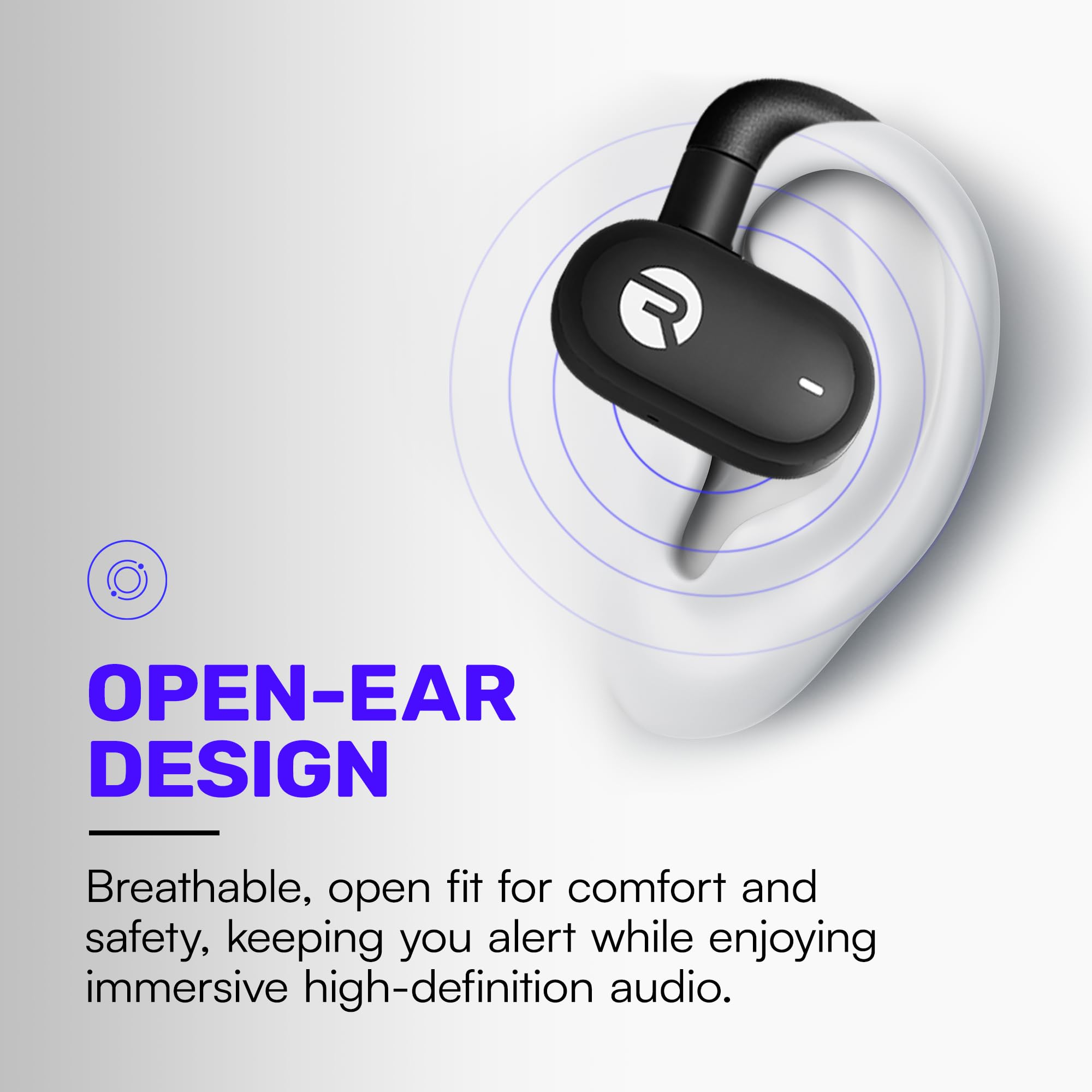 Foto 6 pulgar | Auriculares Bluetooth Raycon Open Púrpura - Venta Internacional.