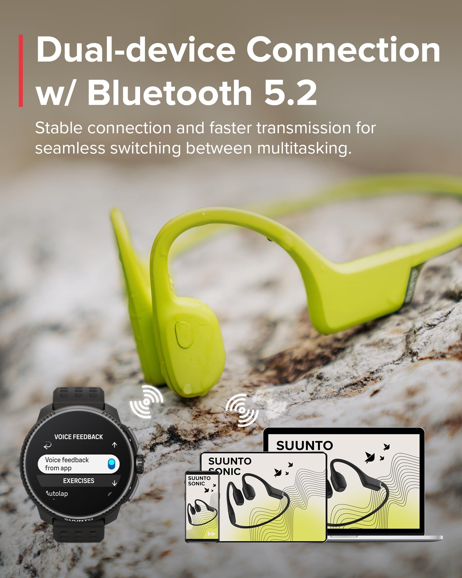 Foto 7 pulgar | Auriculares Deportivos Suunto Sonic Open-ear De Conducción Ósea Bluetooth - Venta Internacional.