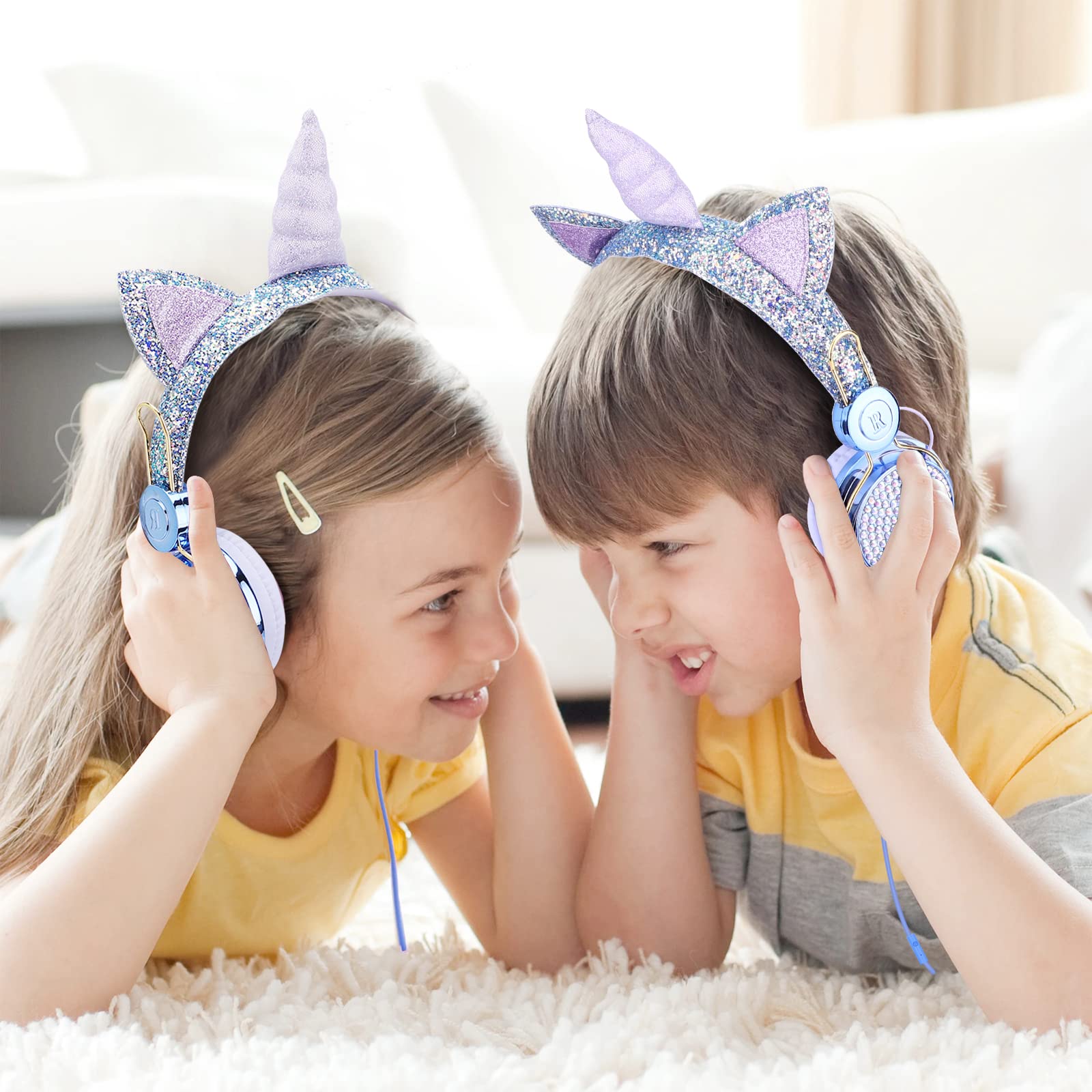 Foto 7 pulgar | Auriculares Tcjj Unicorn Kids Para Niñas Y Adolescentes Con Cable - Venta Internacional.