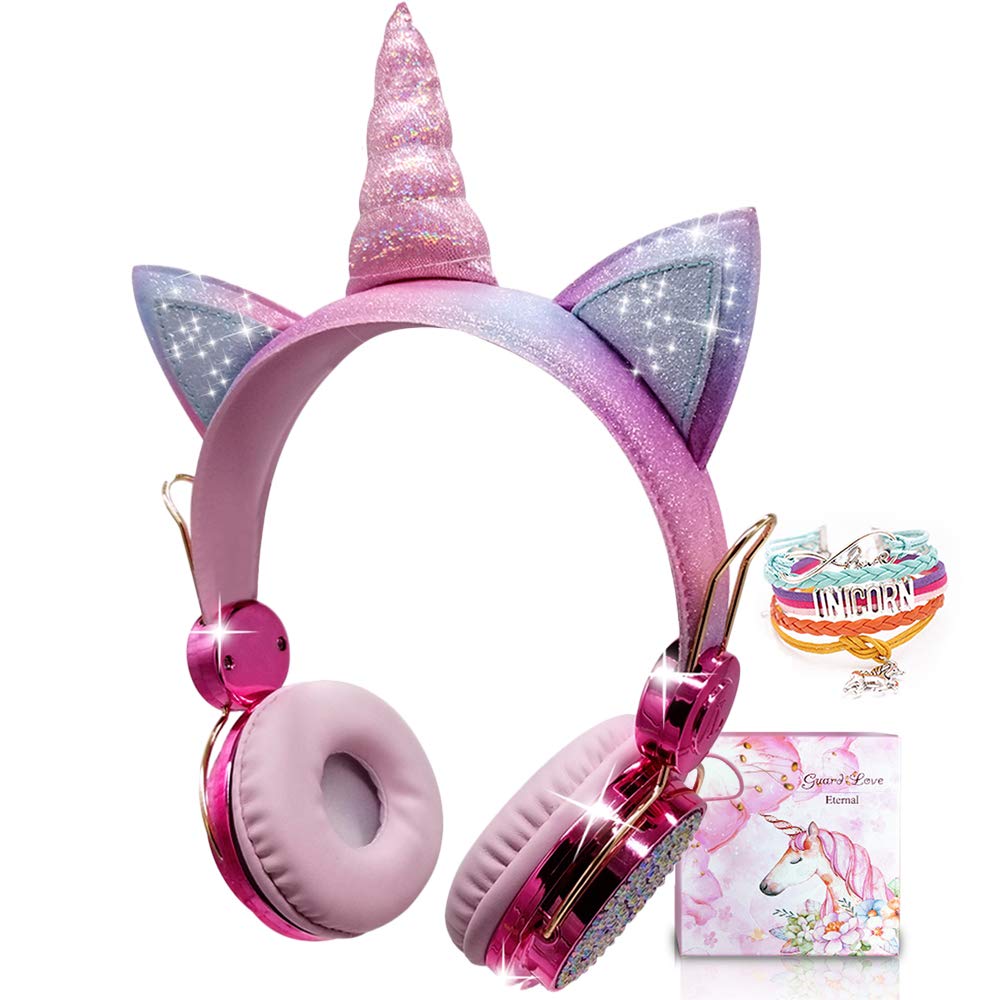 Auriculares Inalámbricos Para Niños Tcjj Unicorn Con Micrófono Rosa De Más De 3 Años - Venta Internacional.