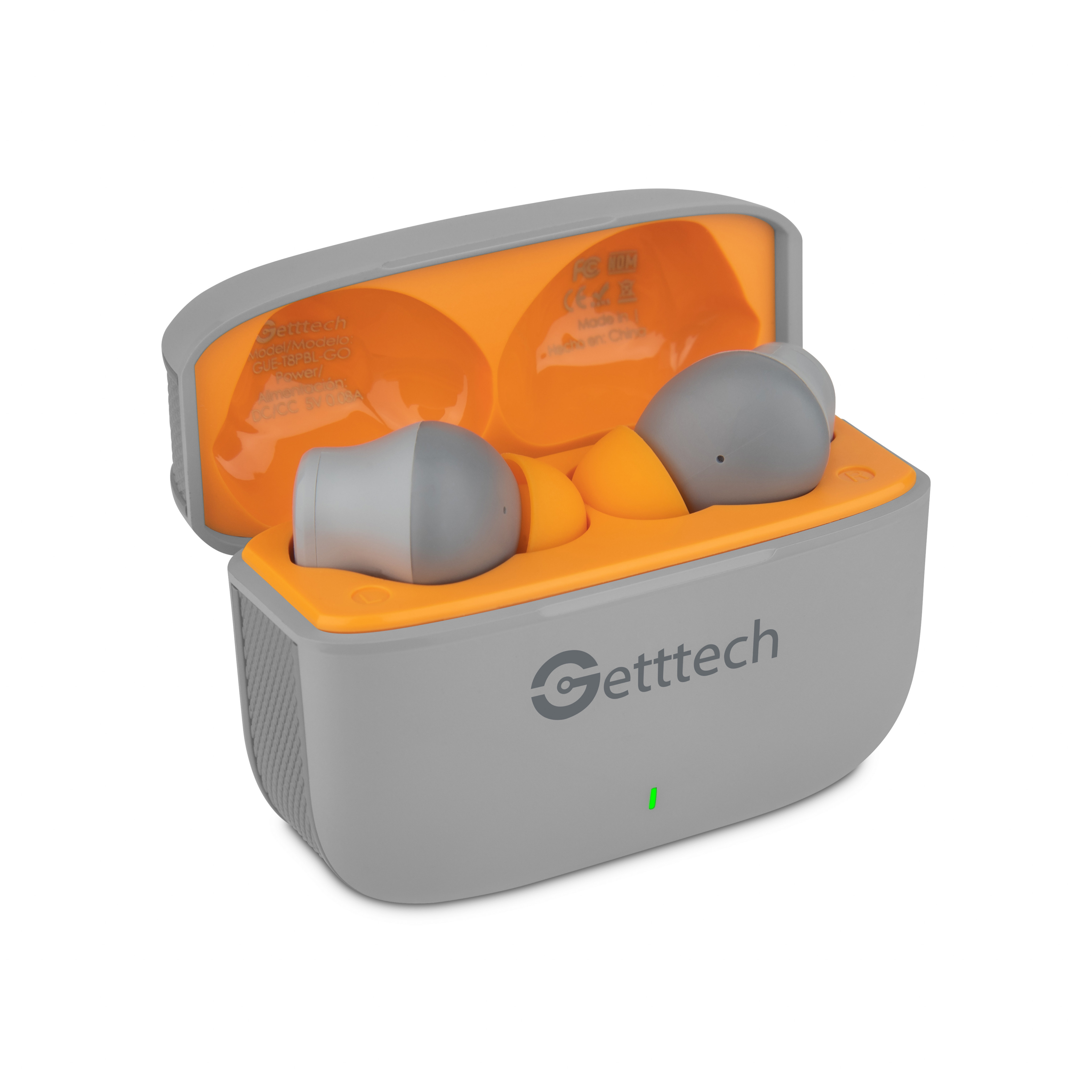 Foto 3 pulgar | Audifonos In-ear Getttech Bluetooth Usb-c Microfono Dual Cancelación de Ruido Sonido Hi-fi Control Táctil Gris