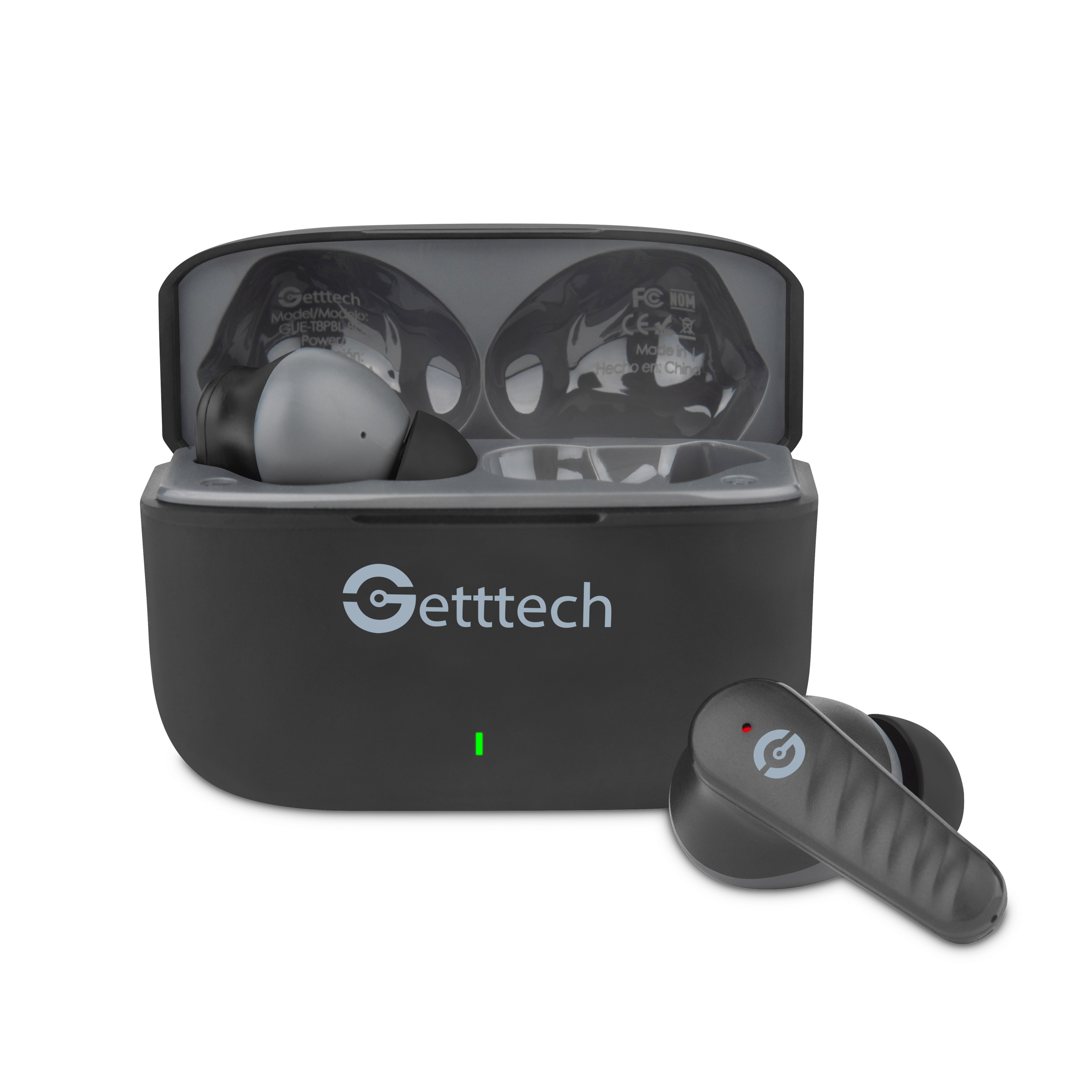 Foto 2 pulgar | Audifonos In-ear Getttech Bluetooth Usb-c Microfono Dual Cancelación de Ruido Sonido Hi-fi Control Táctil Negro