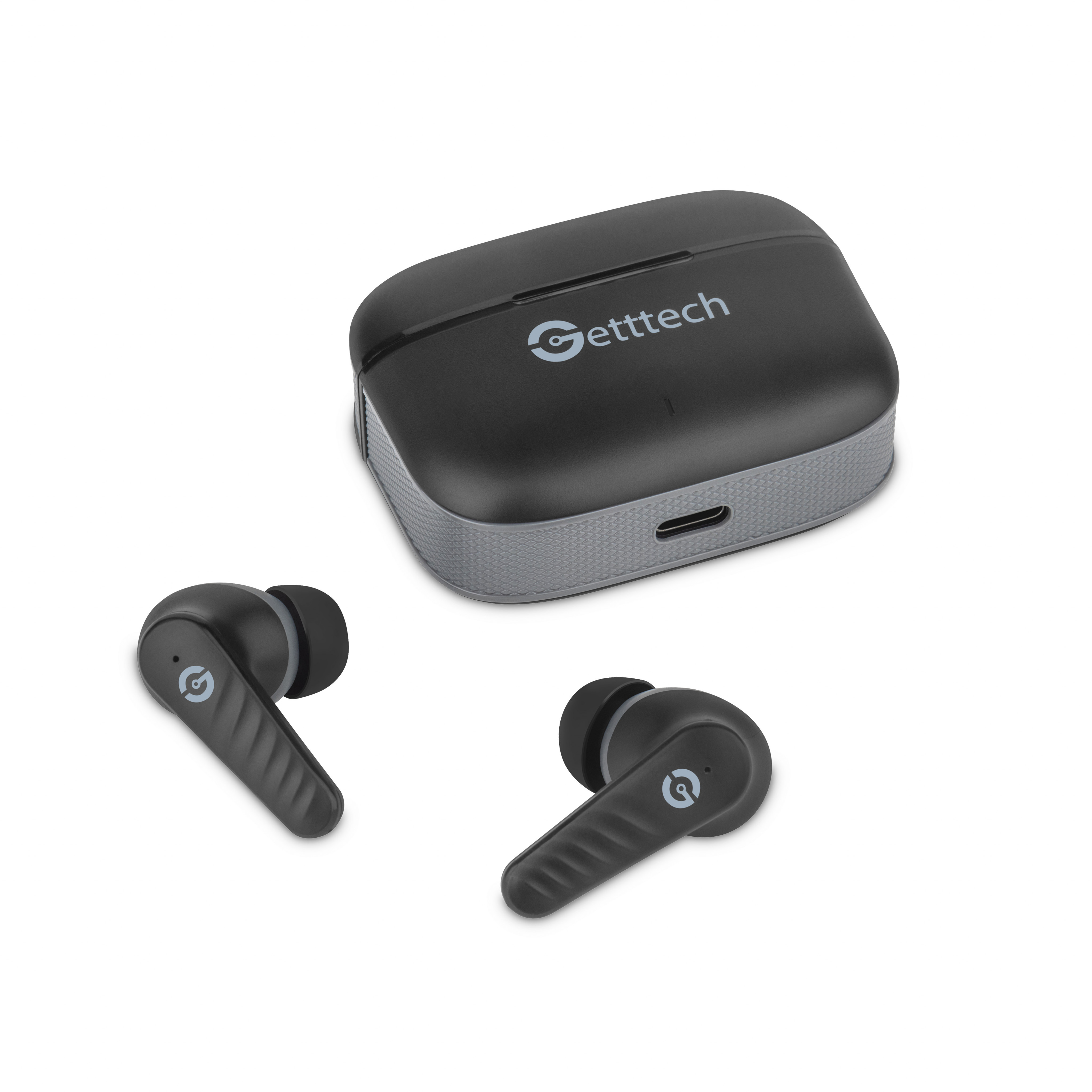 Foto 4 pulgar | Audifonos In-ear Getttech Bluetooth Usb-c Microfono Dual Cancelación de Ruido Sonido Hi-fi Control Táctil Negro