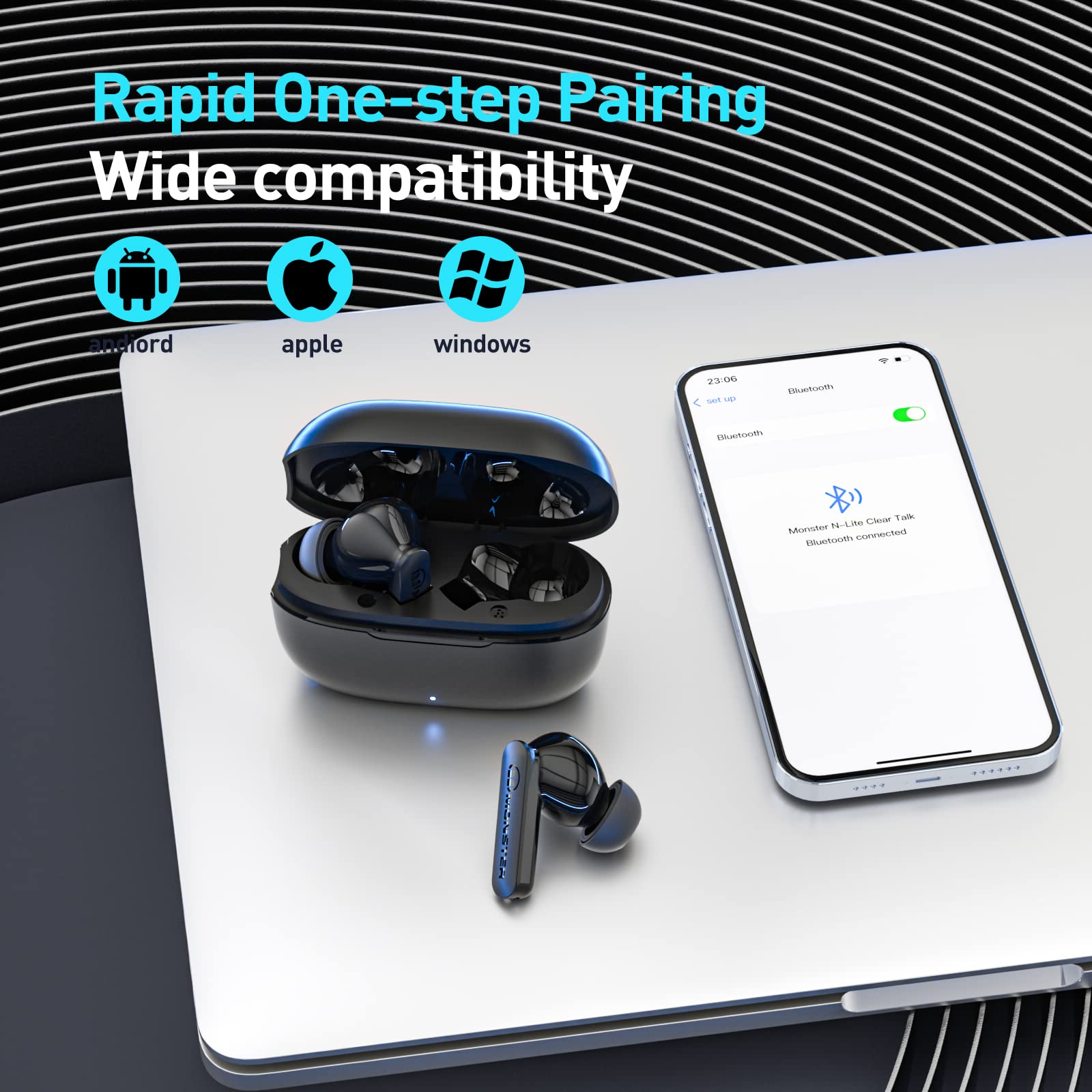 Foto 7 pulgar | Auriculares Inalámbricos Monster N-lite Clear Talk Bluetooth 5.3 Ipx8 - Venta Internacional.