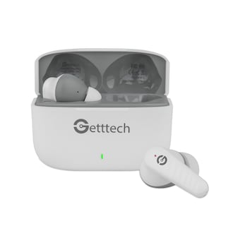 Foto 1 | Audifonos In-ear Getttech Bluetooth Usb-c Microfono Dual Cancelación Ruido Sonido Hi-fi Control Táctil Blanco