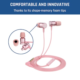 Foto 2 | Auriculares Klim con Micrófono y Audio con Cable Oro Rosa - Venta Internacional