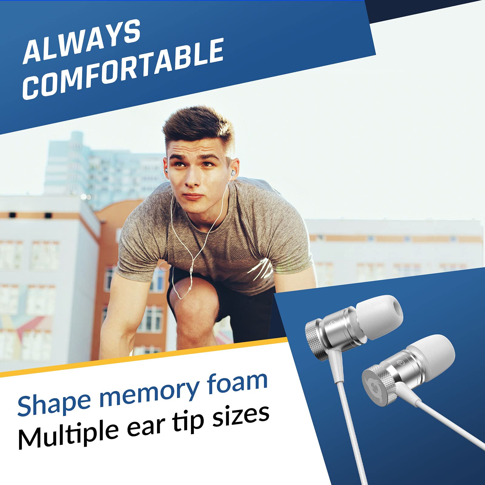 Foto 3 pulgar | Auriculares Klim Fusion Con Micrófono Con Cable, Espuma Viscoelástica, Blancos - Venta Internacional.