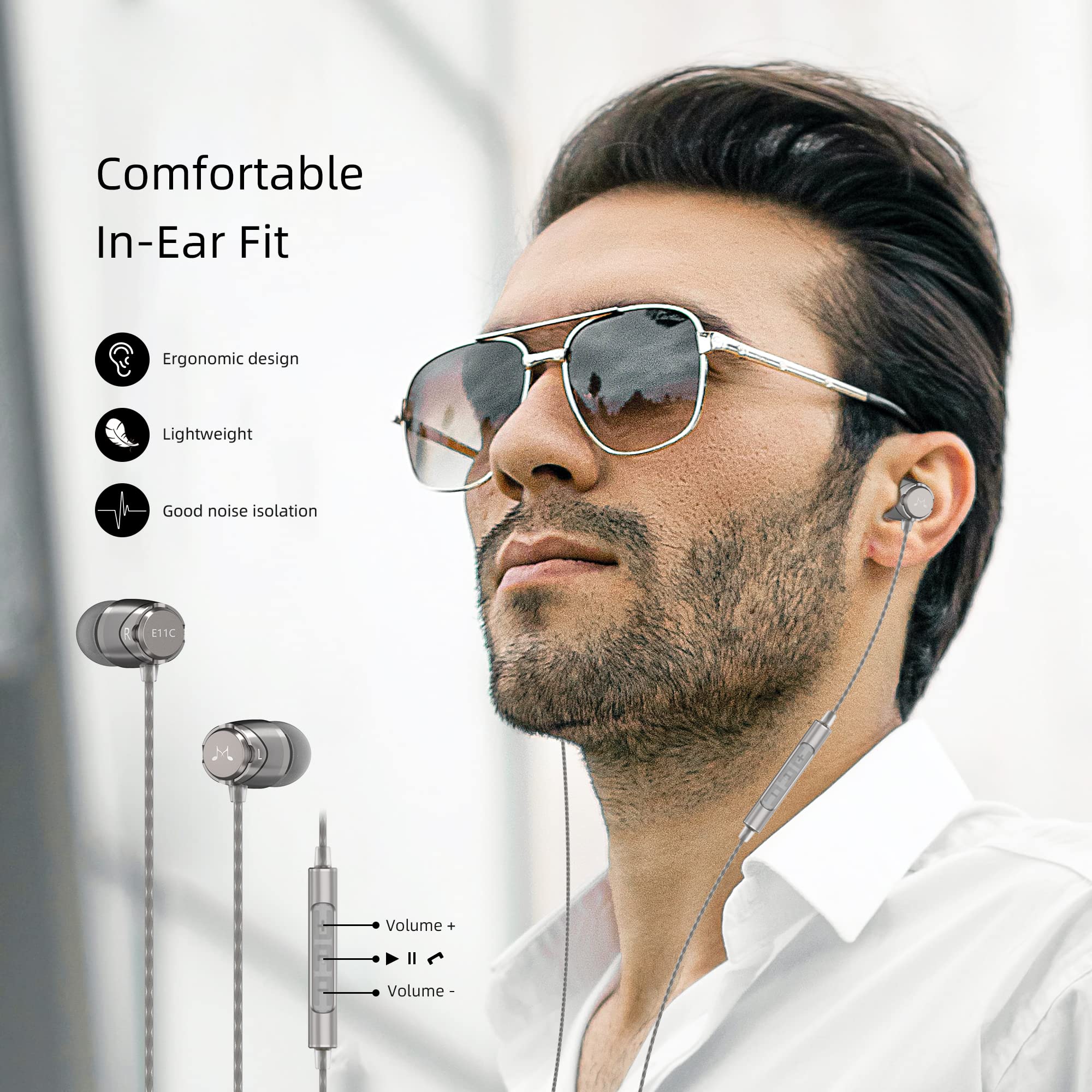 Foto 7 pulgar | Auriculares con Cable Soundmagic E11C con Micrófono Hifi Stereo - Venta Internacional