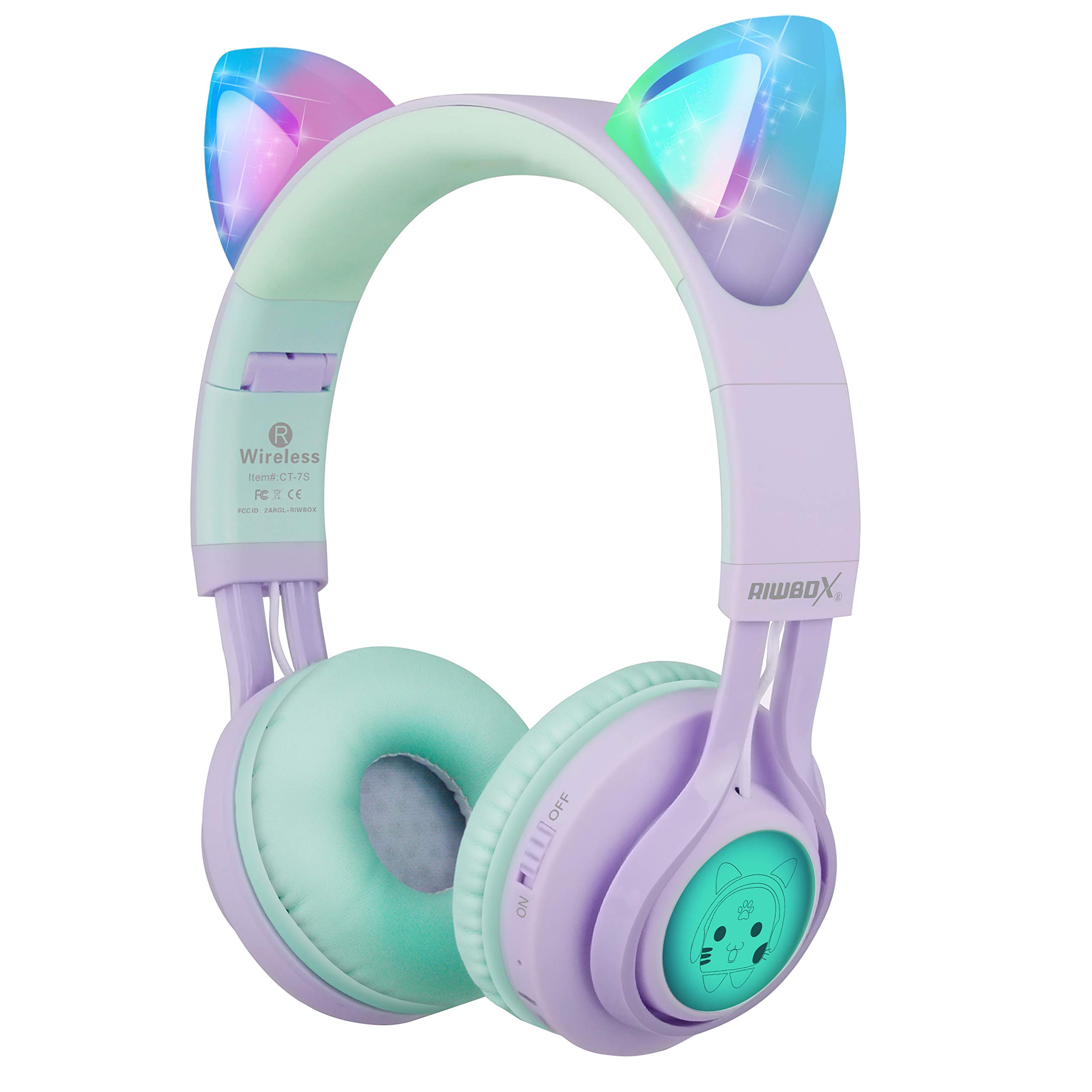 Foto 2 pulgar | Auriculares Inalámbricos Riwbox Ct-7s Cat Ear Bluetooth Kids - Venta Internacional.