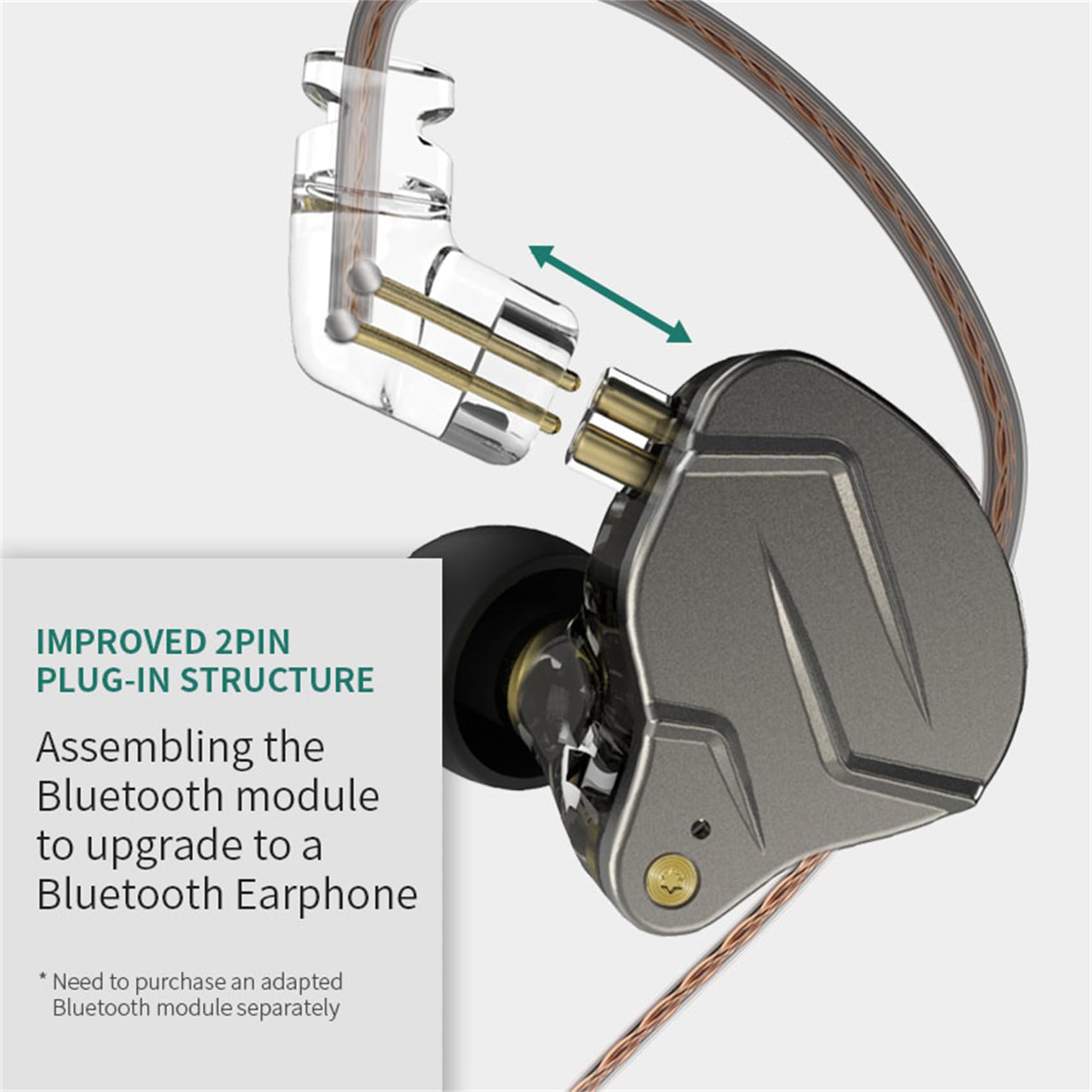 Foto 6 pulgar | Auriculares Para Juegos Yinyoo Kz Zsn Pro Hifi Stereo Con Micrófono Gris - Venta Internacional.