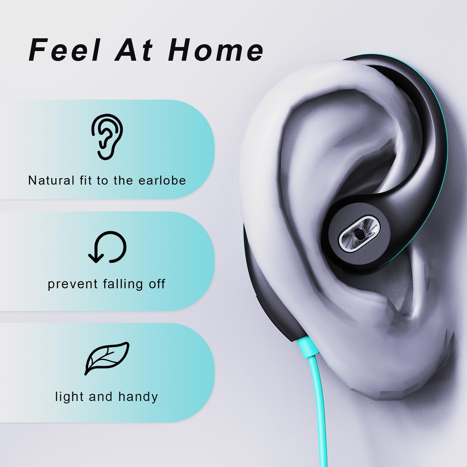 Foto 4 pulgar | Auriculares Intraurales Deportivos Mucro Con Cable Y Gancho Para Colocar Sobre La Oreja - Venta Internacional.