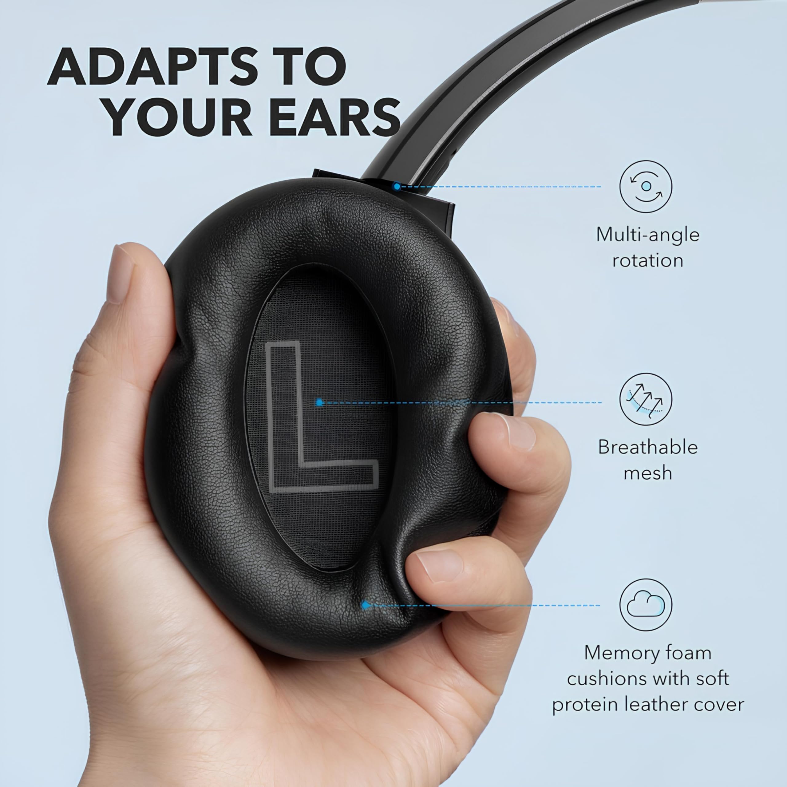 Foto 6 pulgar | Audífonos Inalámbricos Soundcore Anker Life Q20 Negros con Bluetooth-Venta Internacional