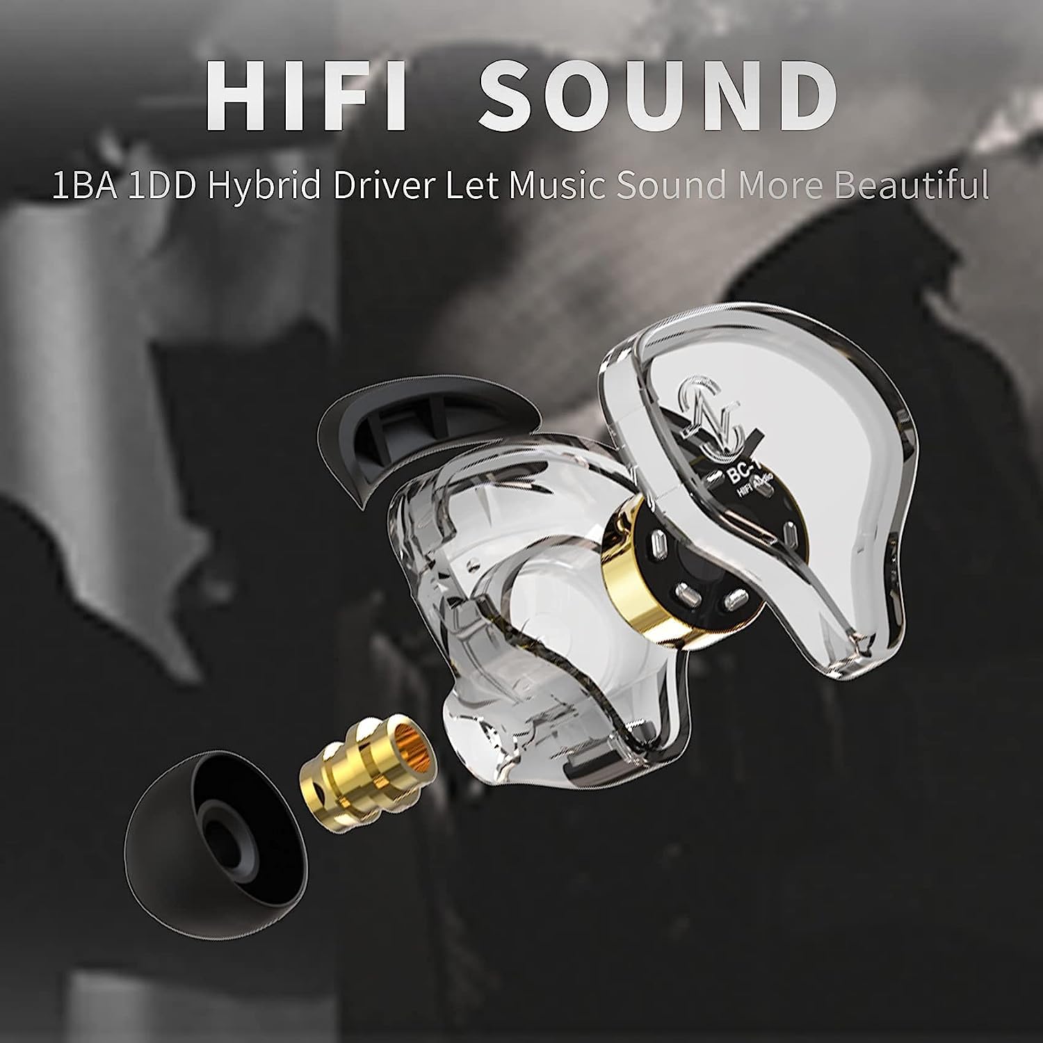 Foto 6 pulgar | Auriculares Con Cable H Hifihear Ccz Melody 1ba+1dd Hifi Stereo Green - Venta Internacional.