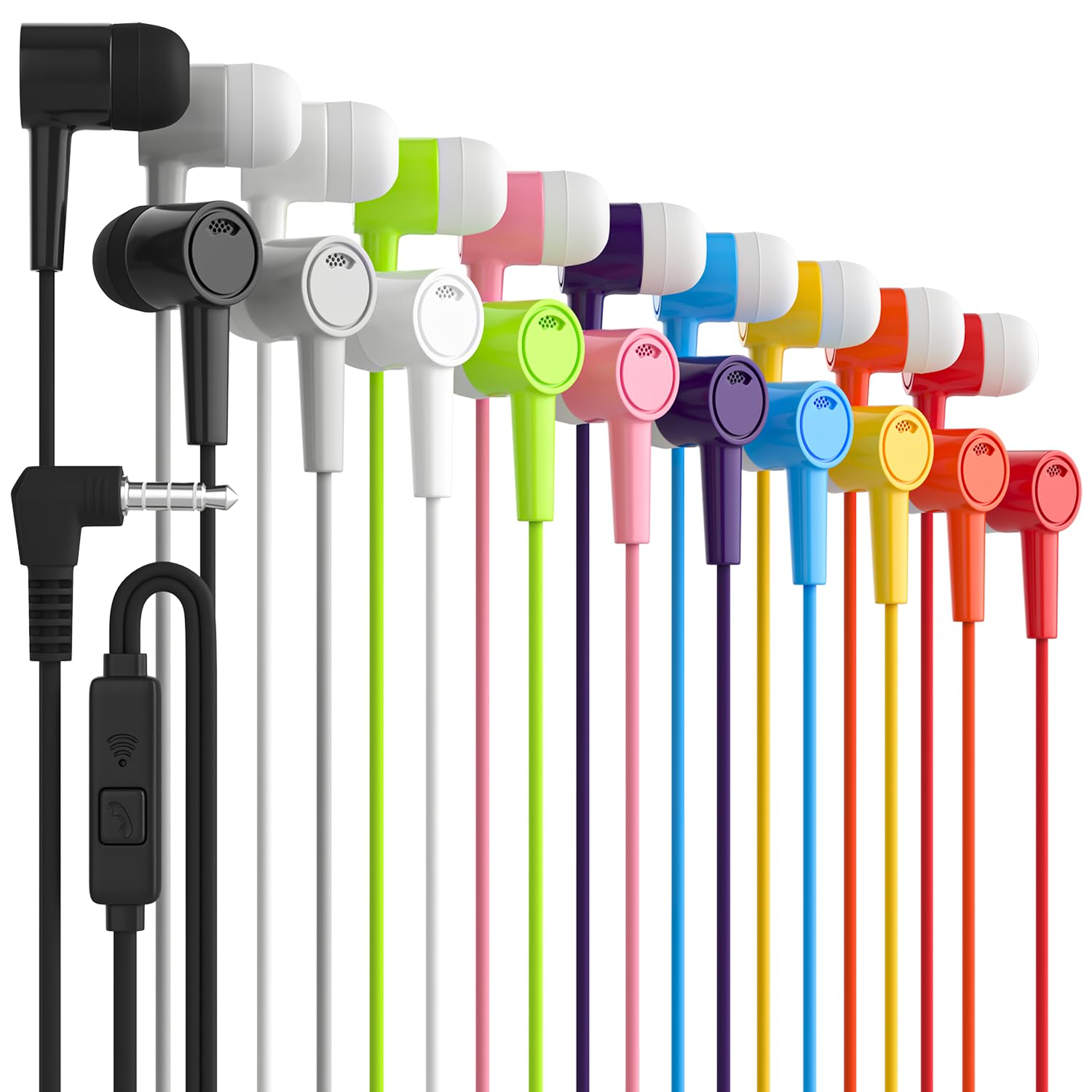 Foto 2 pulgar | Auriculares Con Cable Maeline Bulk Auriculares Con Micrófono, Paquete De 40 - Venta Internacional.