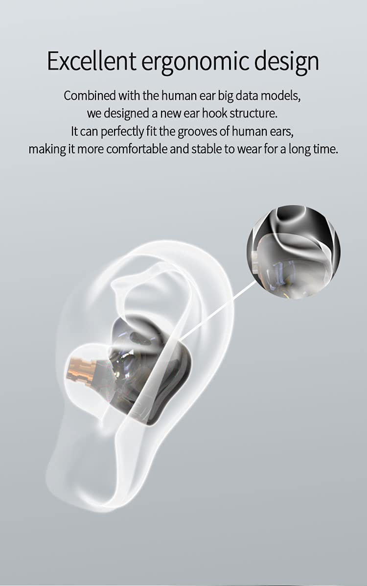 Foto 5 pulgar | Auriculares Con Cable H Hifihear Ccz Melody 1ba 1dd Con Micrófono Transparente Negro - Venta Internacional.