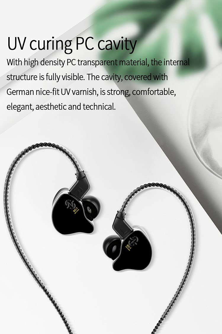 Foto 7 pulgar | Auriculares Con Cable H Hifihear Ccz Melody 1ba 1dd Con Micrófono Transparente Negro - Venta Internacional.