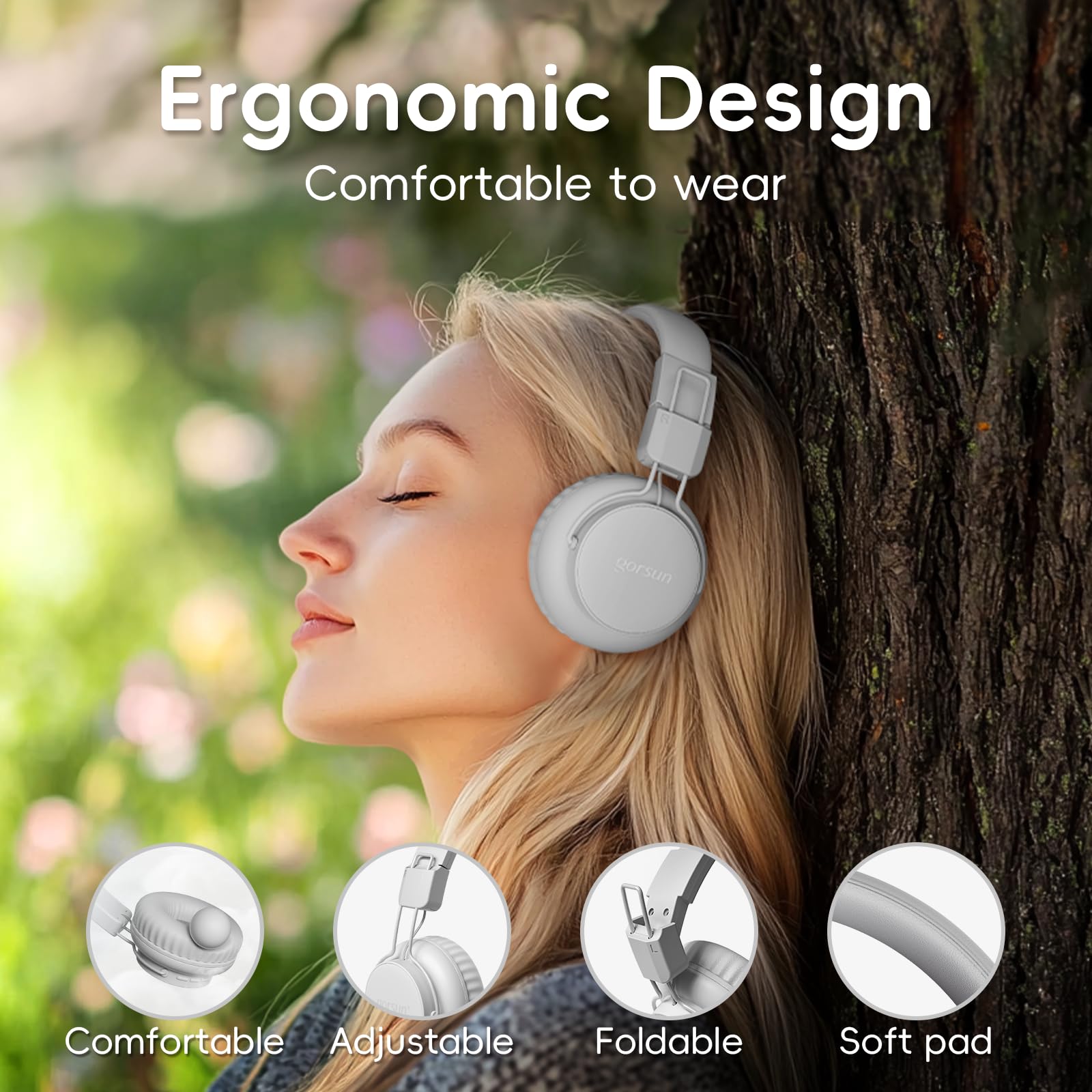Foto 3 pulgar | Auriculares Bluetooth Gorsun Con Micrófono Hd Inalámbrico Plegable De 40 Mm - Venta Internacional.