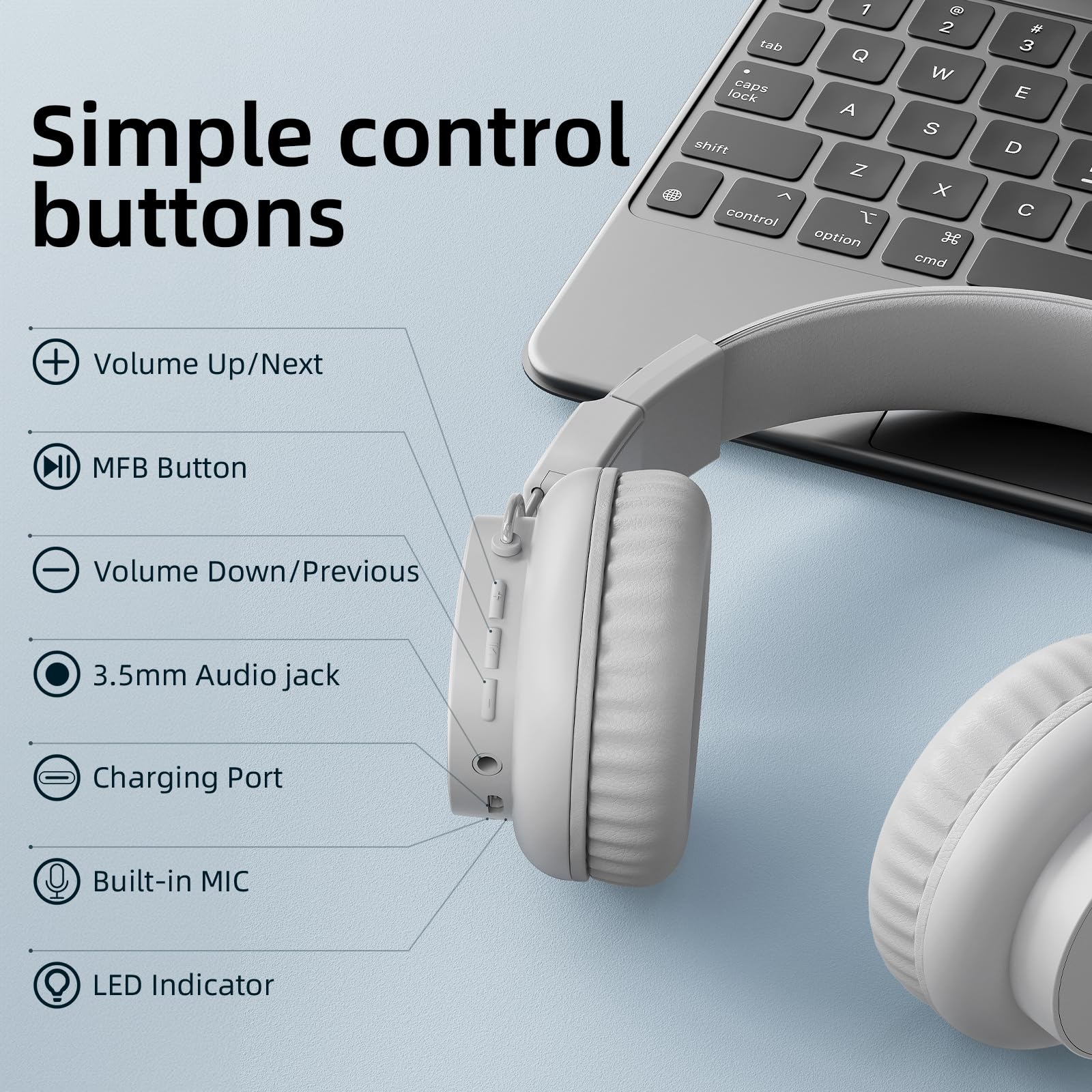 Foto 5 pulgar | Auriculares Bluetooth Gorsun Con Micrófono Hd Inalámbrico Plegable De 40 Mm - Venta Internacional.