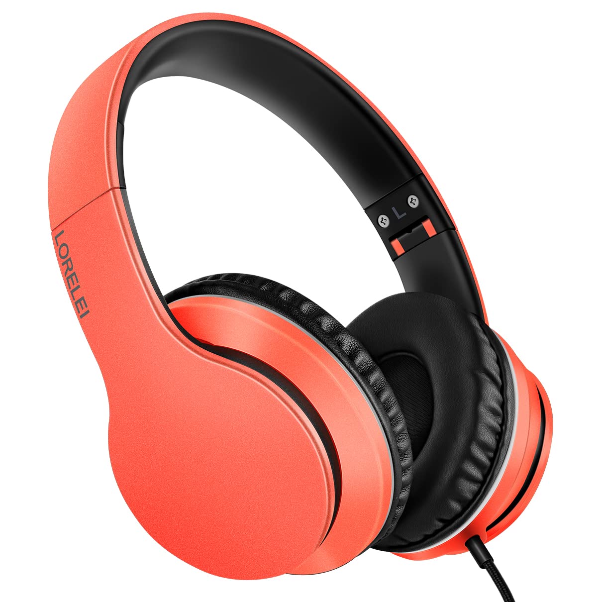 Foto 2 pulgar | Auriculares Lorelei X6 Para Colocar Sobre Las Orejas Con Micrófono Plegable, Color Naranja - Venta Internacional.