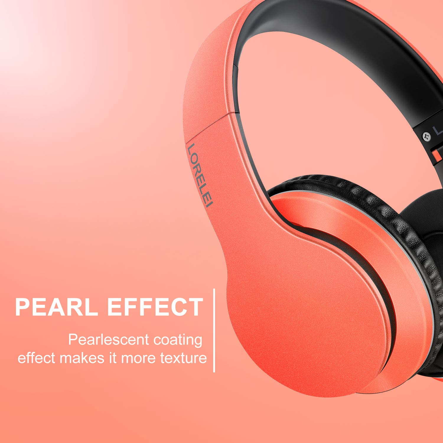 Foto 3 pulgar | Auriculares Lorelei X6 Para Colocar Sobre Las Orejas Con Micrófono Plegable, Color Naranja - Venta Internacional.