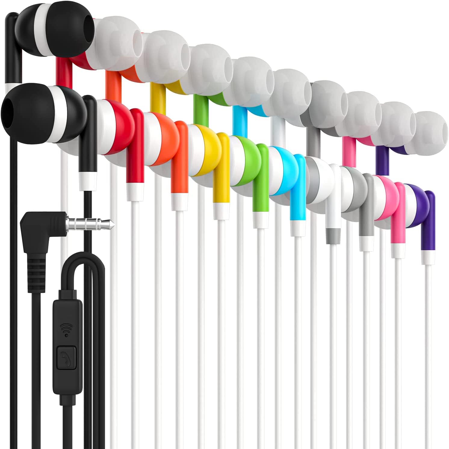 Foto 2 pulgar | Paquete De 40 Auriculares Maeline Bulk Con Micrófono Que Aíslan El Ruido - Venta Internacional.