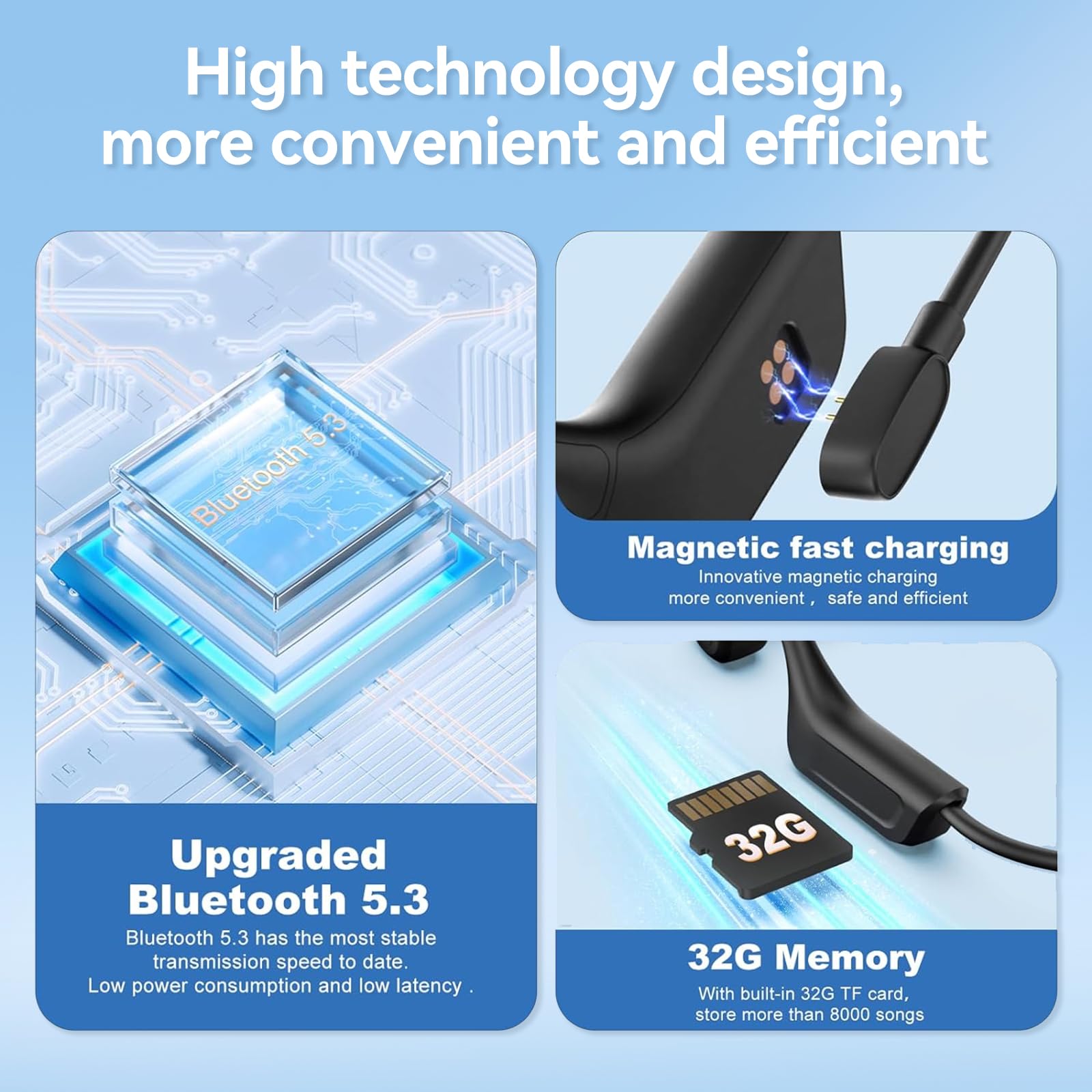 Foto 7 pulgar | Auriculares De Conducción Ósea Para Natación Ip68 Impermeables Bluetooth 5.3 - Venta Internacional.