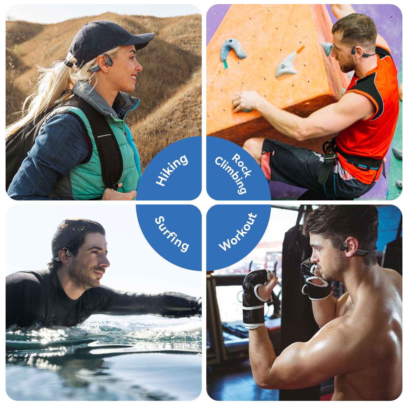 Foto 8 pulgar | Auriculares De Conducción Ósea Para Natación Ip68 Impermeables Bluetooth 5.3 - Venta Internacional.