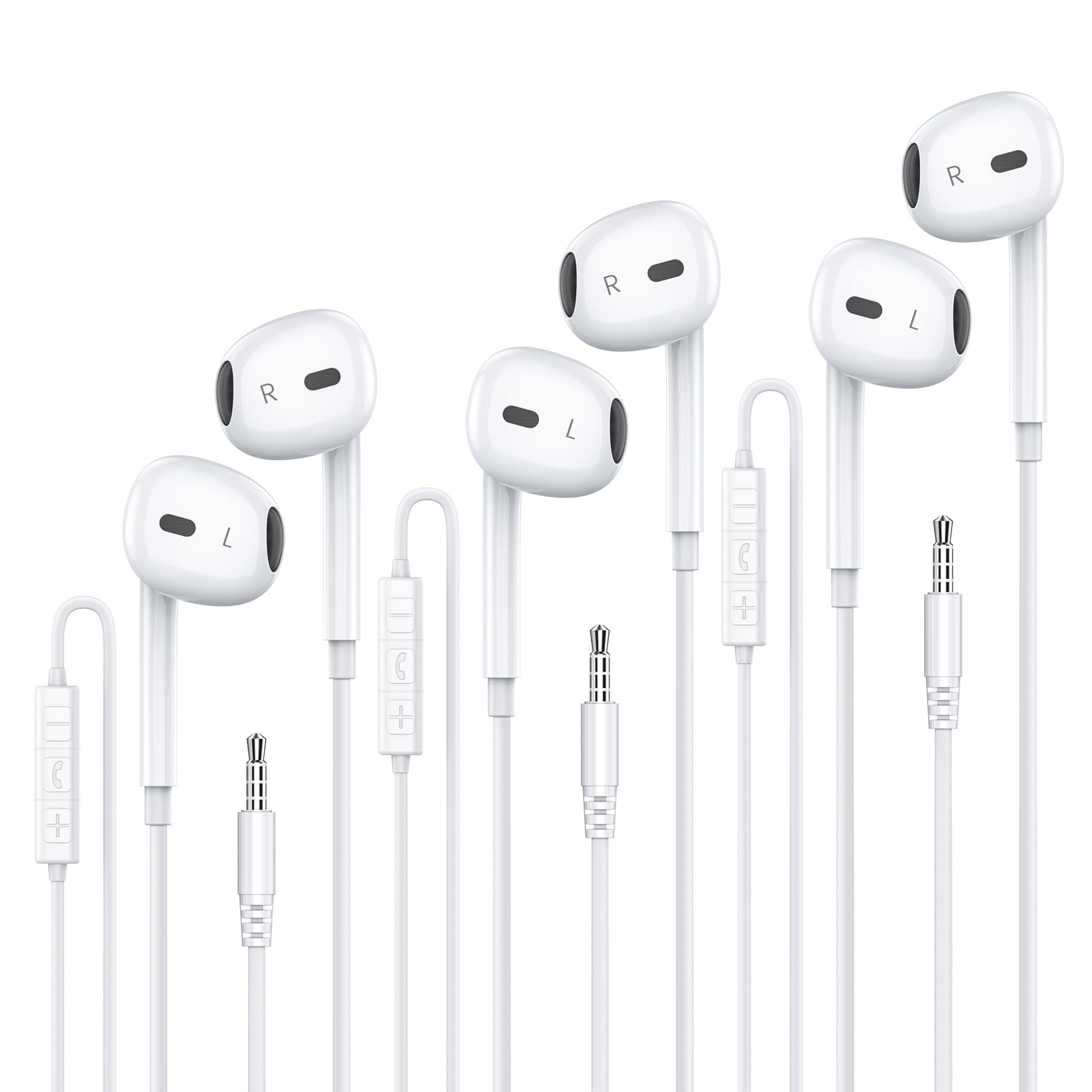 Auriculares Con Cable Moswag Con Micrófono, Conector De 3,5 Mm Para Dispositivos - Venta Internacional.