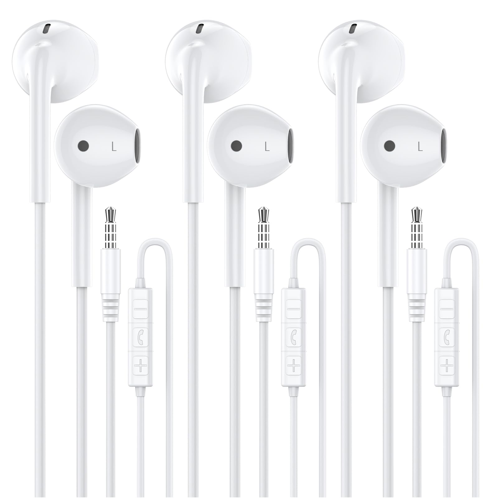 Foto 2 pulgar | Auriculares Con Cable Moswag Con Micrófono, Conector De 3,5 Mm Para Teléfonos Inteligentes - Venta Internacional.