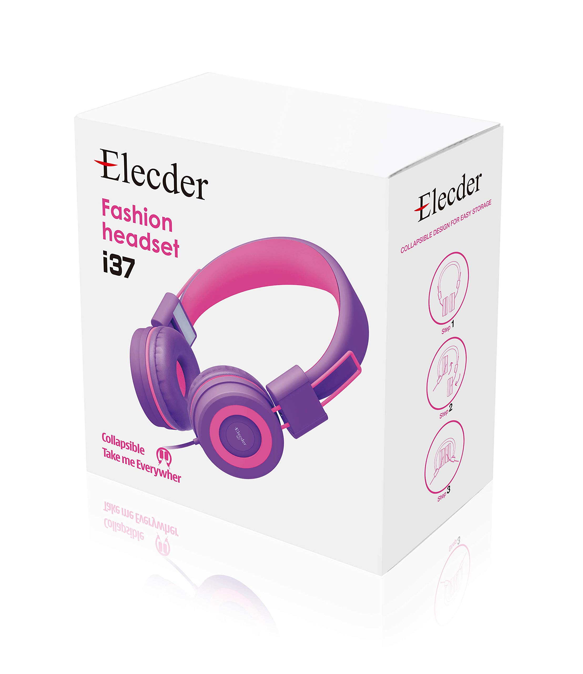 Foto 8 pulgar | Auriculares Estéreo Supraaurales Plegables Elecder I37 Para Niños - Venta Internacional.